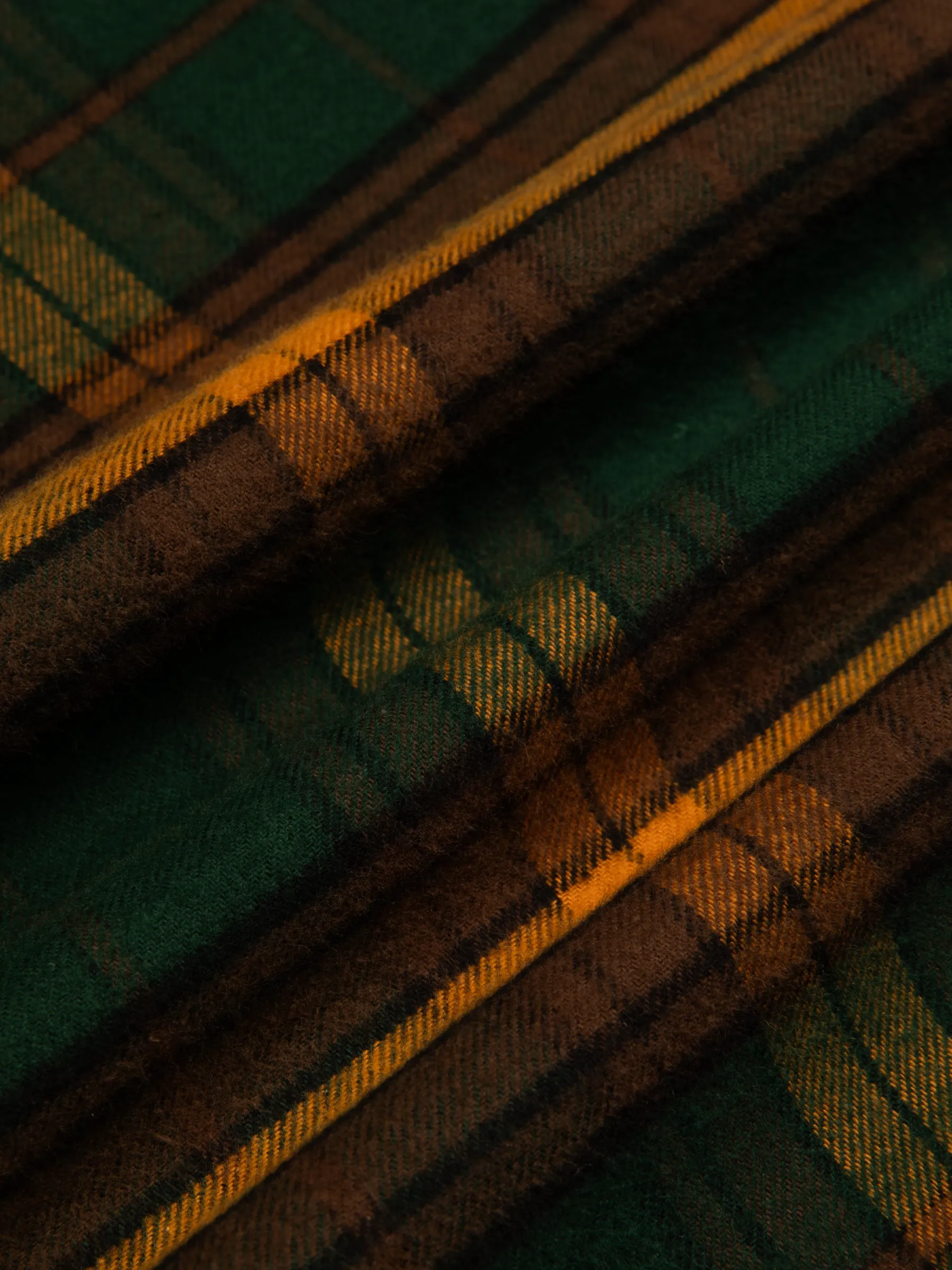 Dirleton Shirt In Pine / Saffron Check Japanese Brushed Plaid sold by Kestin product image thumbnail 4