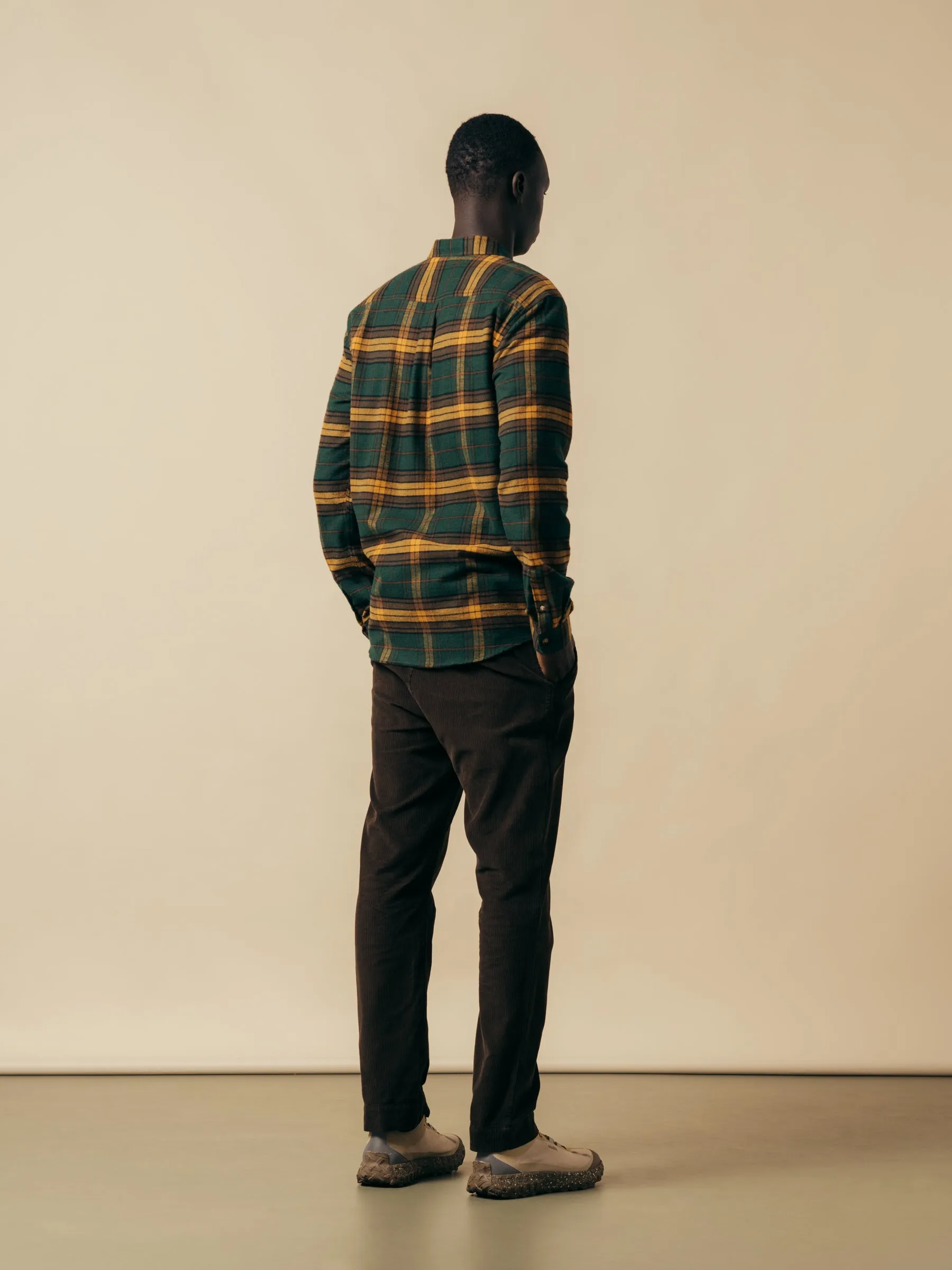 Dirleton Shirt In Pine / Saffron Check Japanese Brushed Plaid sold by Kestin product image thumbnail 3