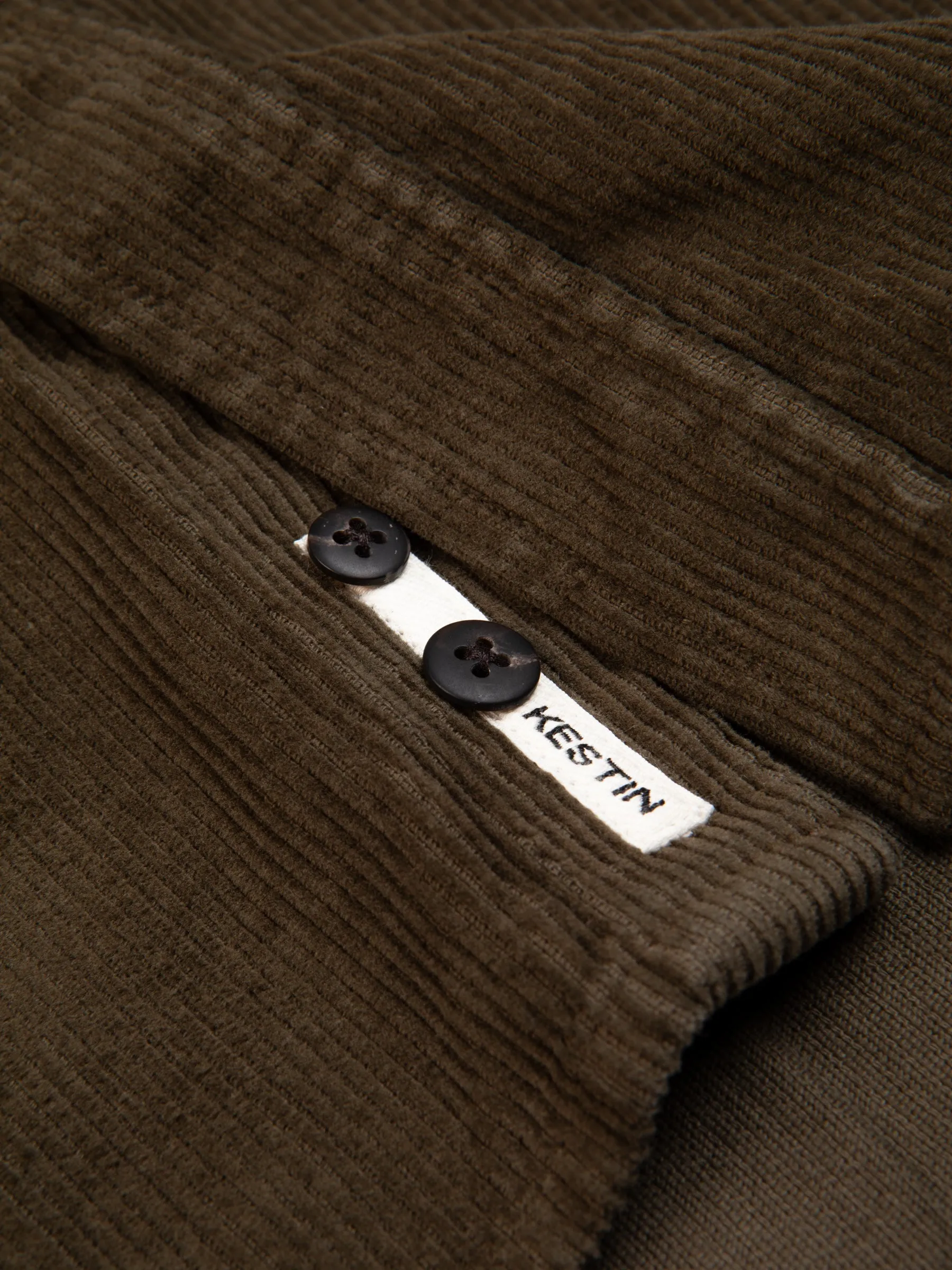 Dirleton Shirt In Dark Olive 12W Cotton Corduroy sold by Kestin product image thumbnail 5