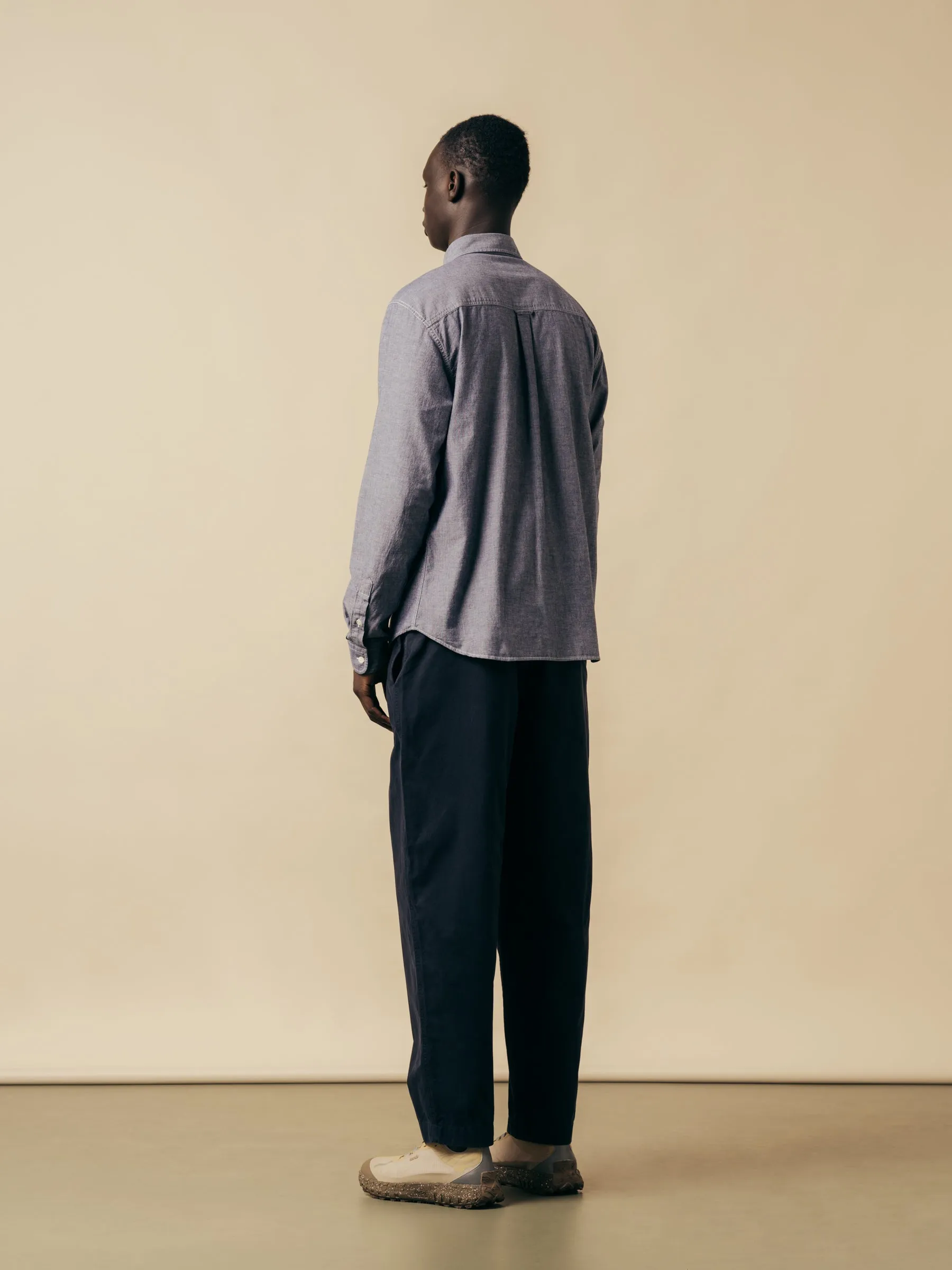 Clyde Pant In Navy Cotton Twill sold by Kestin product image thumbnail 4
