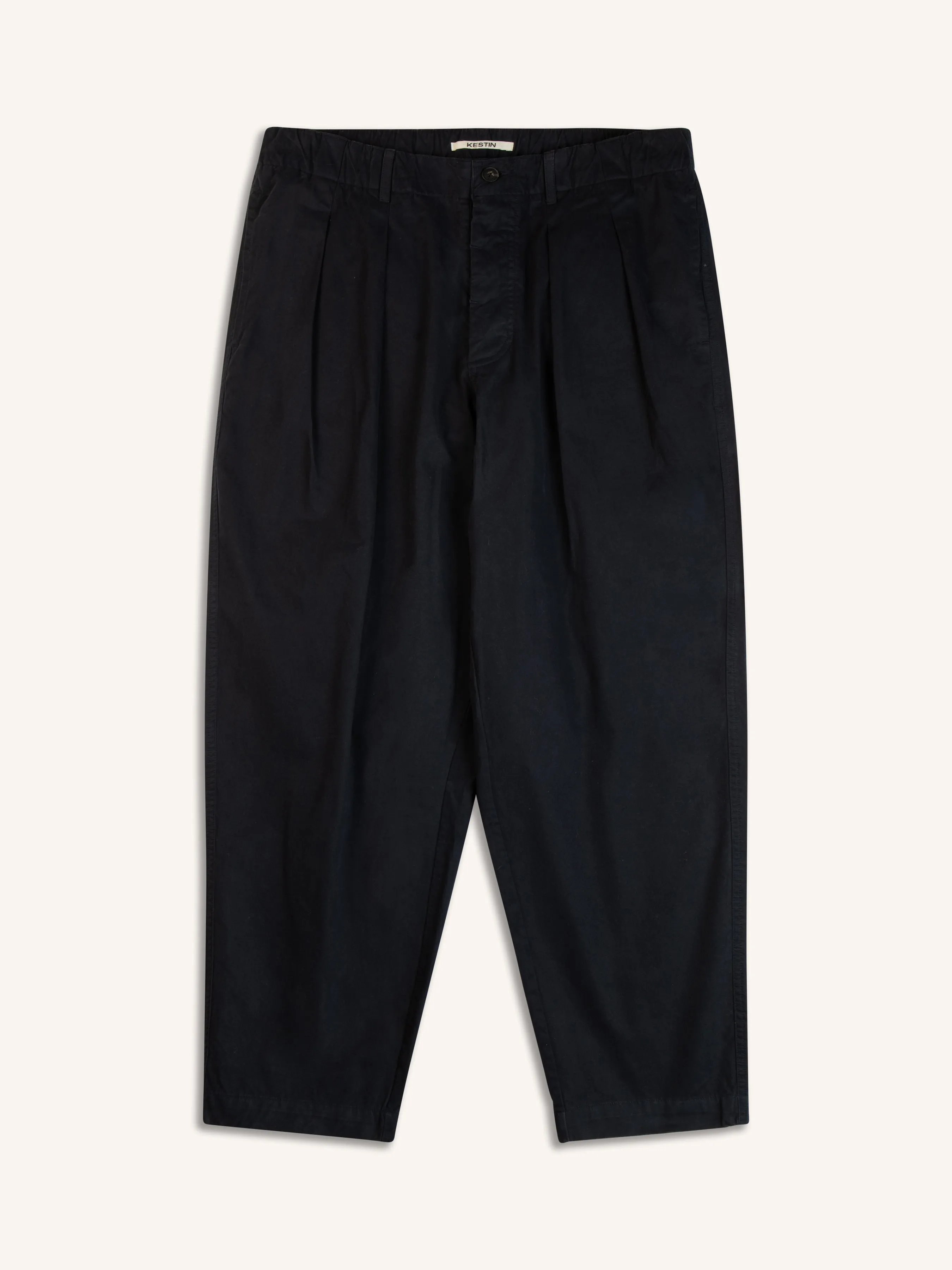 Clyde Pant In Navy Cotton Twill sold by Kestin