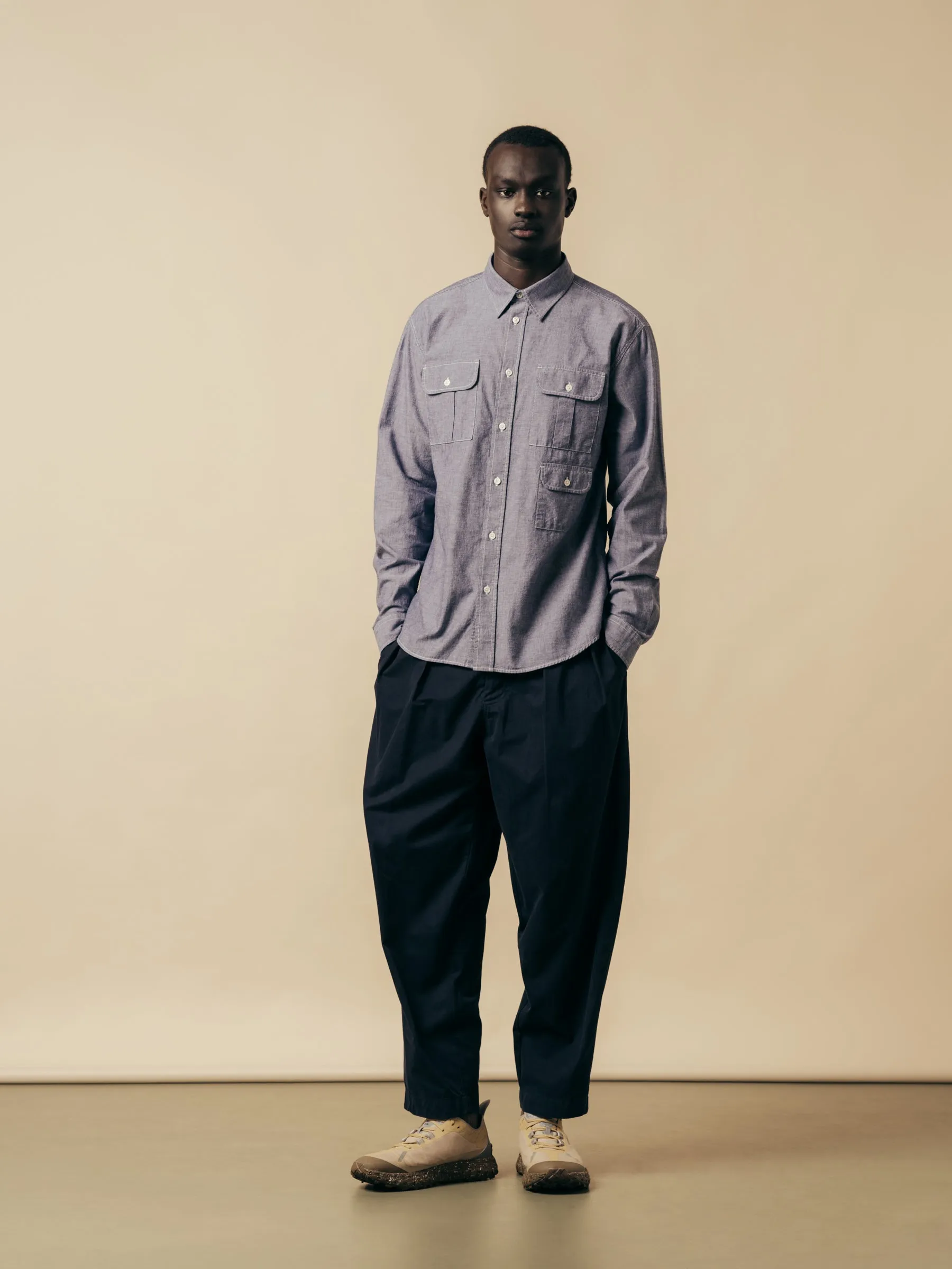 Clyde Pant In Navy Cotton Twill sold by Kestin product image thumbnail 5