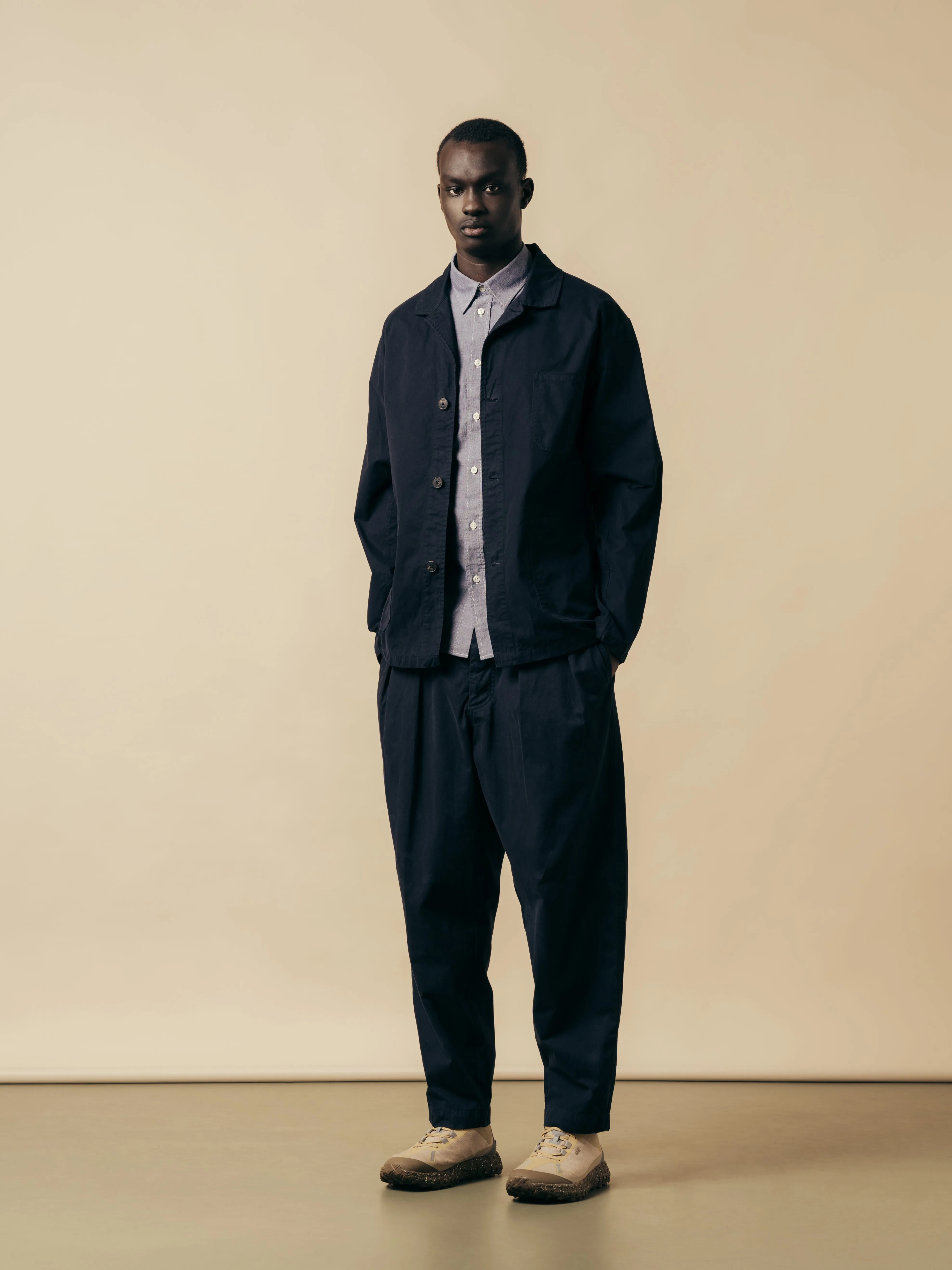 Clyde Pant In Navy Cotton Twill sold by Kestin product image thumbnail 2