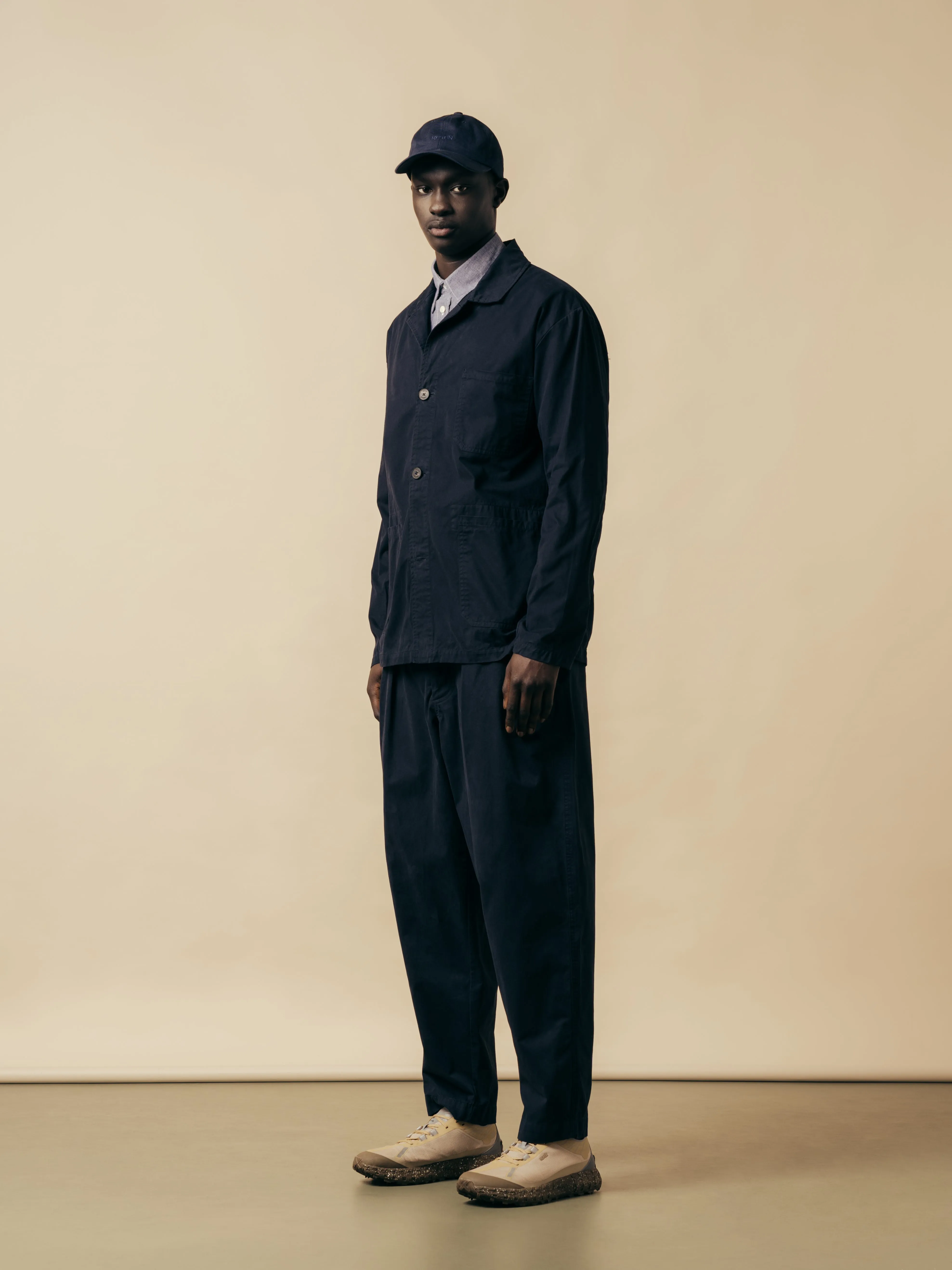 Clyde Pant In Navy Cotton Twill sold by Kestin product image thumbnail 3