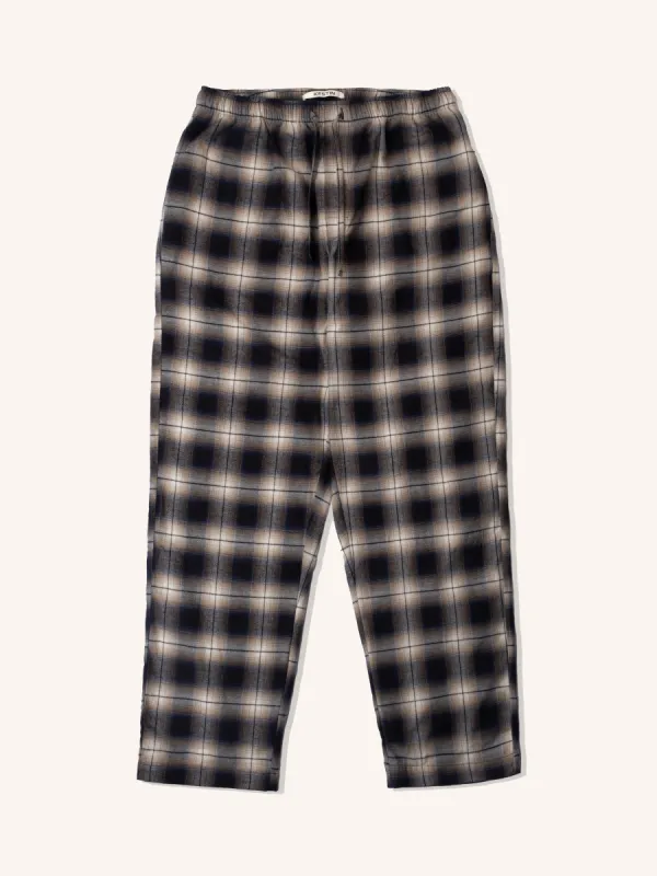 Birnam Pyjama Pant in Ecru/ Black Check sold by Kestin