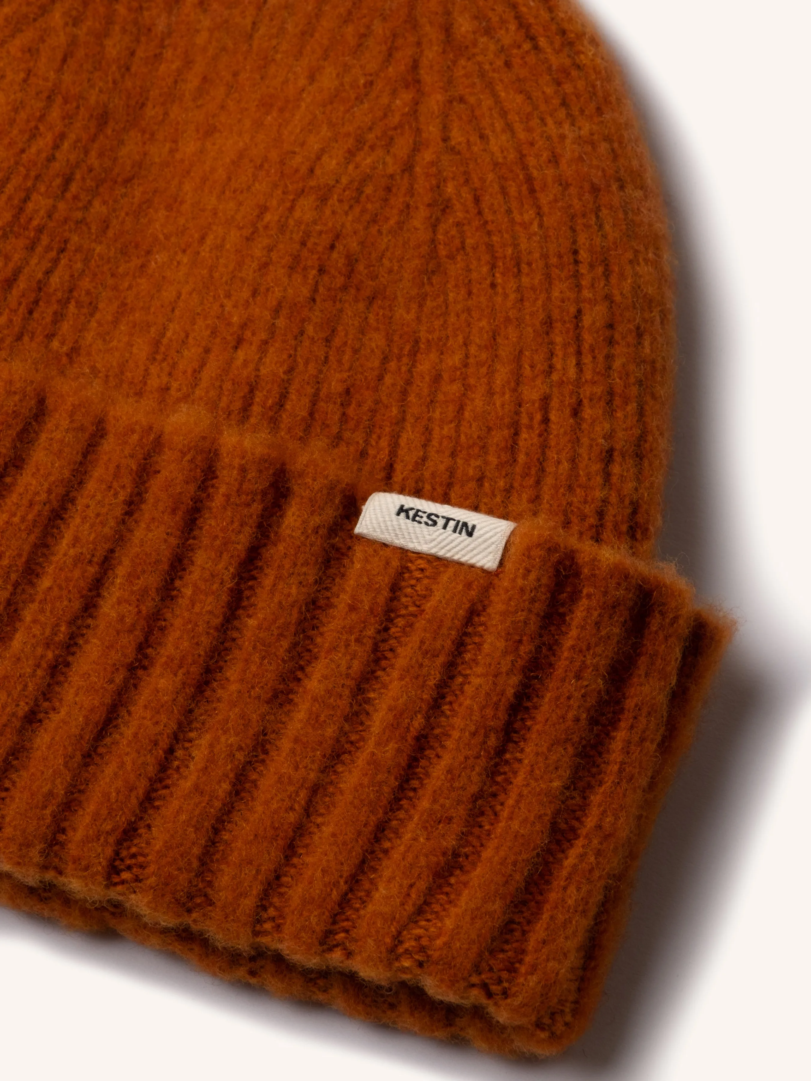 Balloch Beanie in Rust Brushed Lambswool sold by Kestin product image thumbnail 2