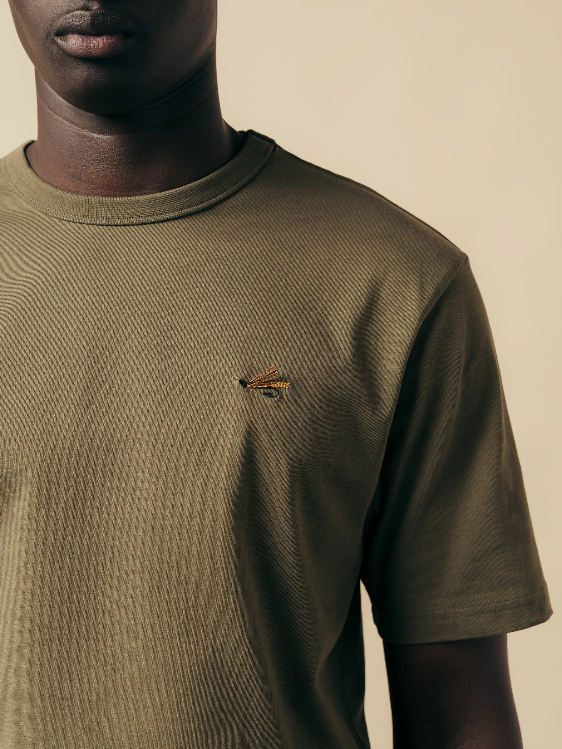 Cargill T-Shirt In Olive Cotton Jersey sold by Kestin product image thumbnail 4
