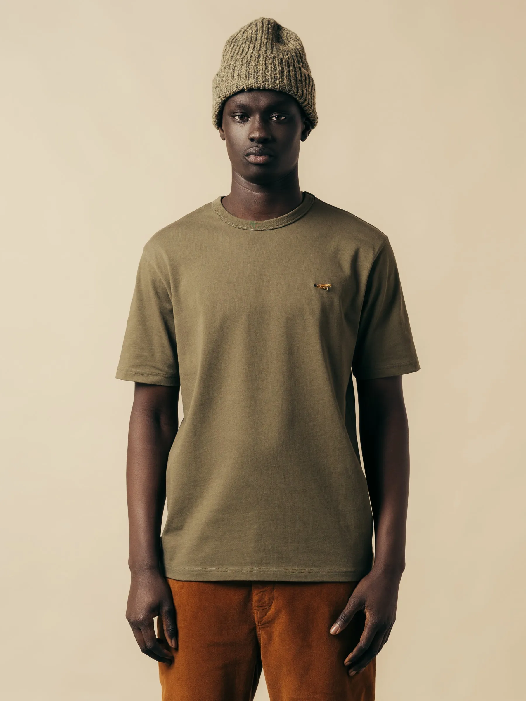 Cargill T-Shirt In Olive Cotton Jersey sold by Kestin product image thumbnail 2