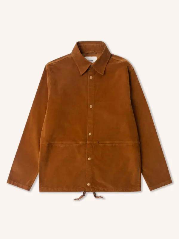 Armadale Coach Jacket in Tobacco Moleskin sold by Kestin