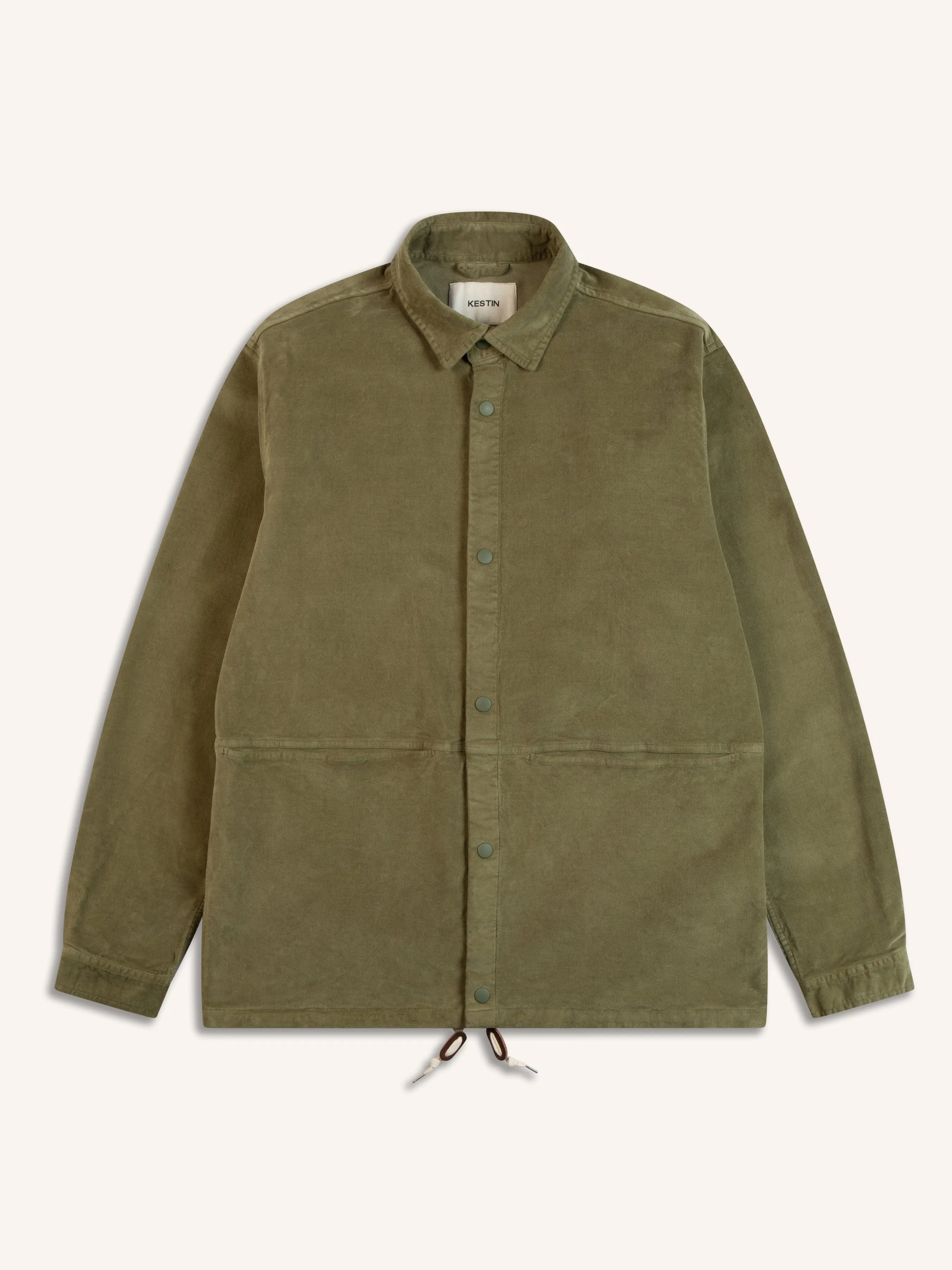 Armadale Coach Jacket in Light Military Moleskin sold by Kestin