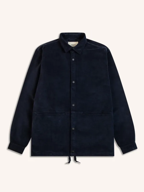 Armadale Coach Jacket in Dark Navy Moleskin sold by Kestin