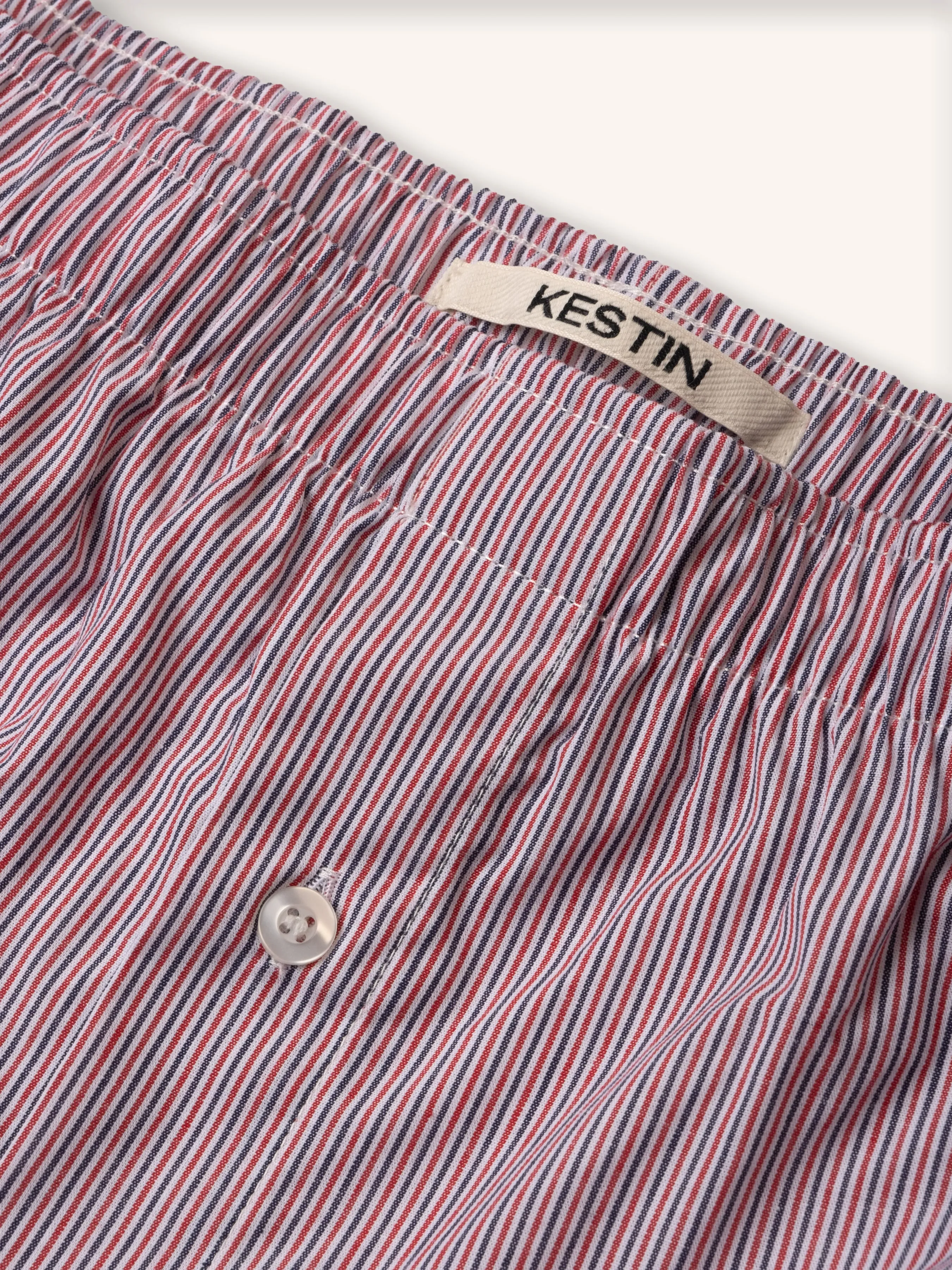 Port O Leith Boxer Short in Red Stripe sold by Kestin product image thumbnail 2