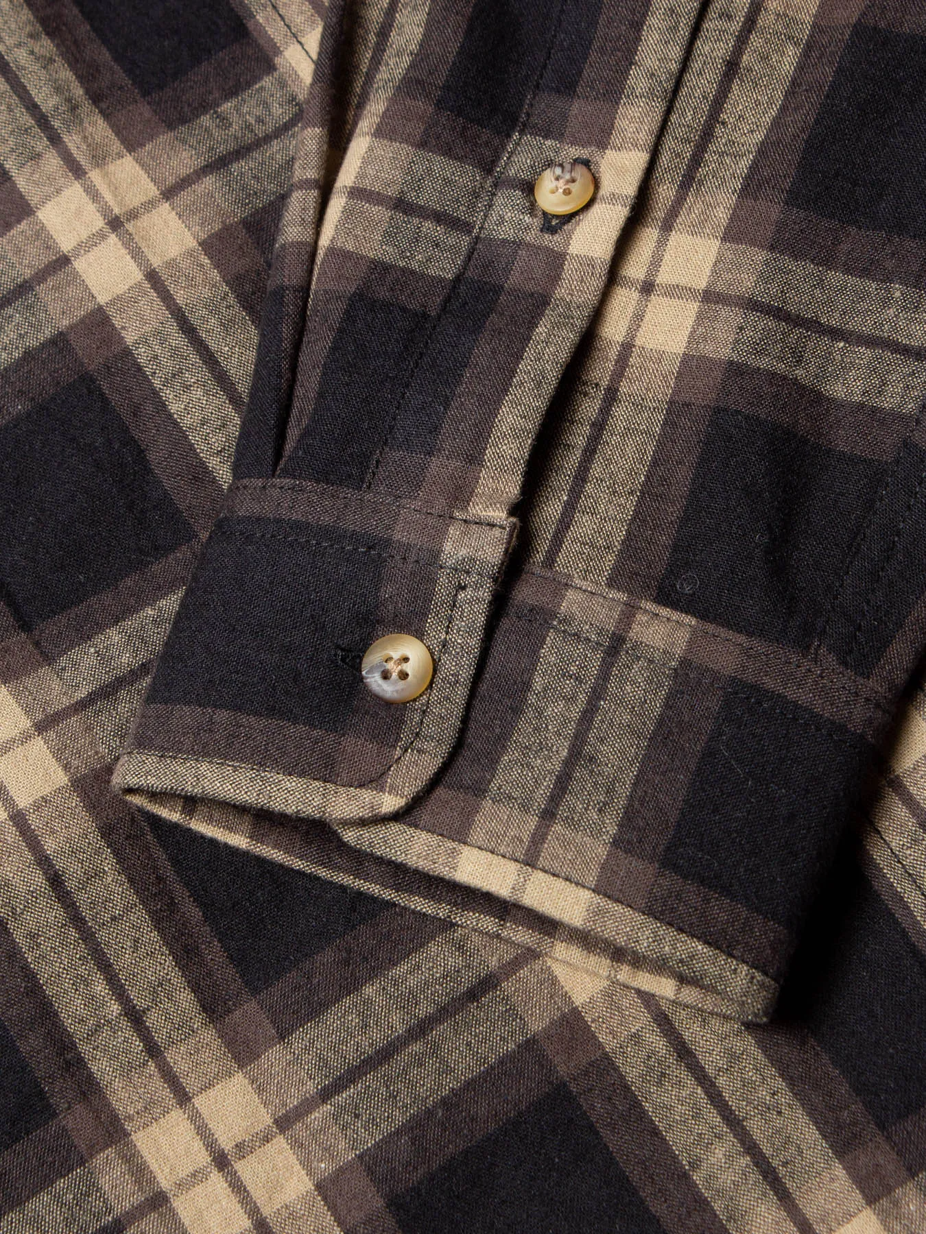 Raeburn Button Down Shirt in Peat Plaid sold by Kestin product image thumbnail 4