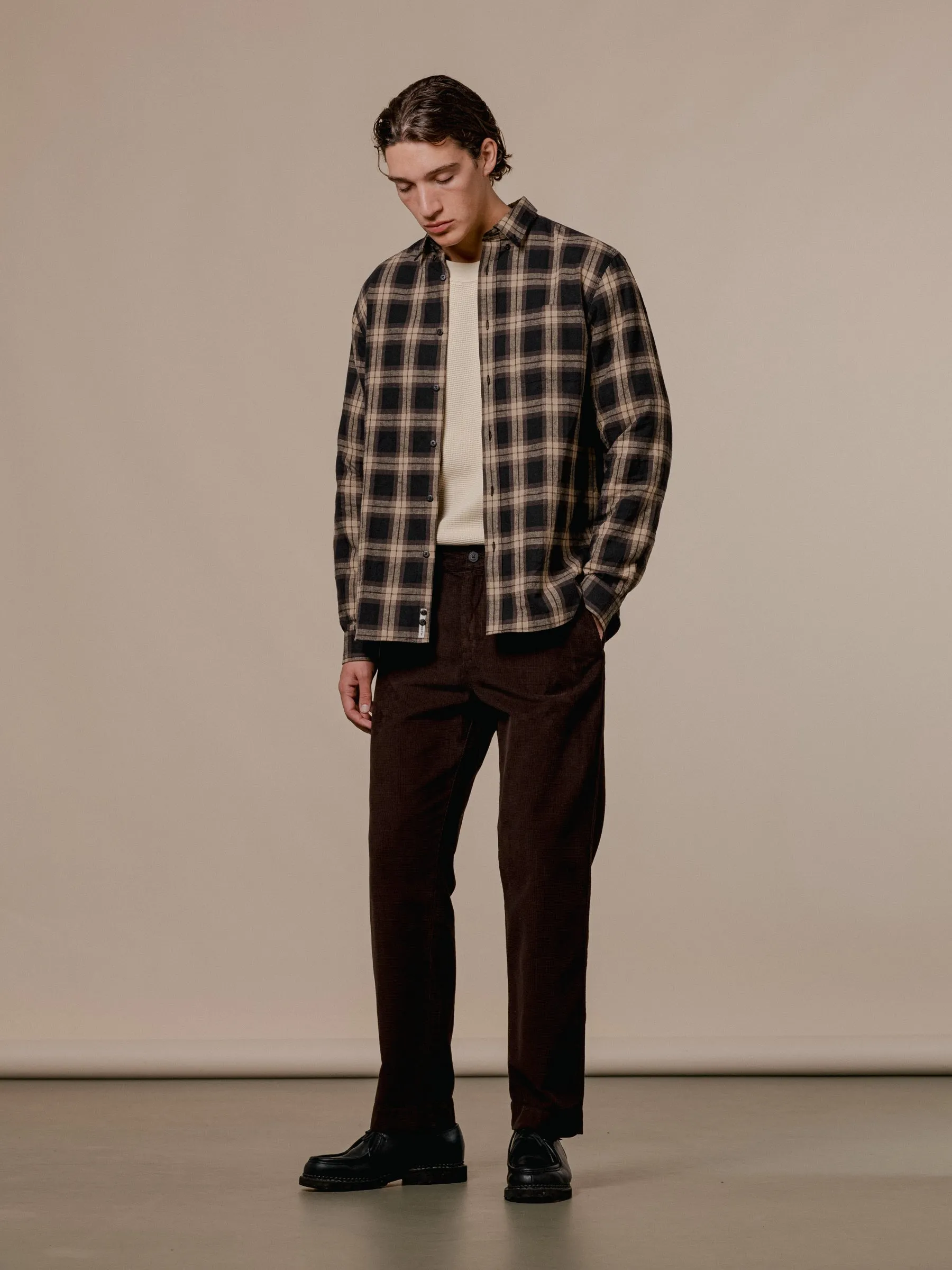 Raeburn Button Down Shirt in Peat Plaid sold by Kestin product image thumbnail 2