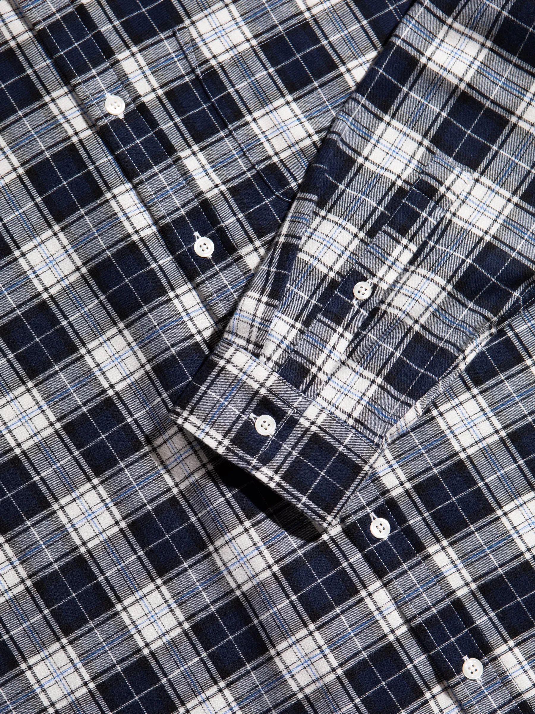 Raeburn Button Down Shirt in Navy / White Check sold by Kestin product image thumbnail 3