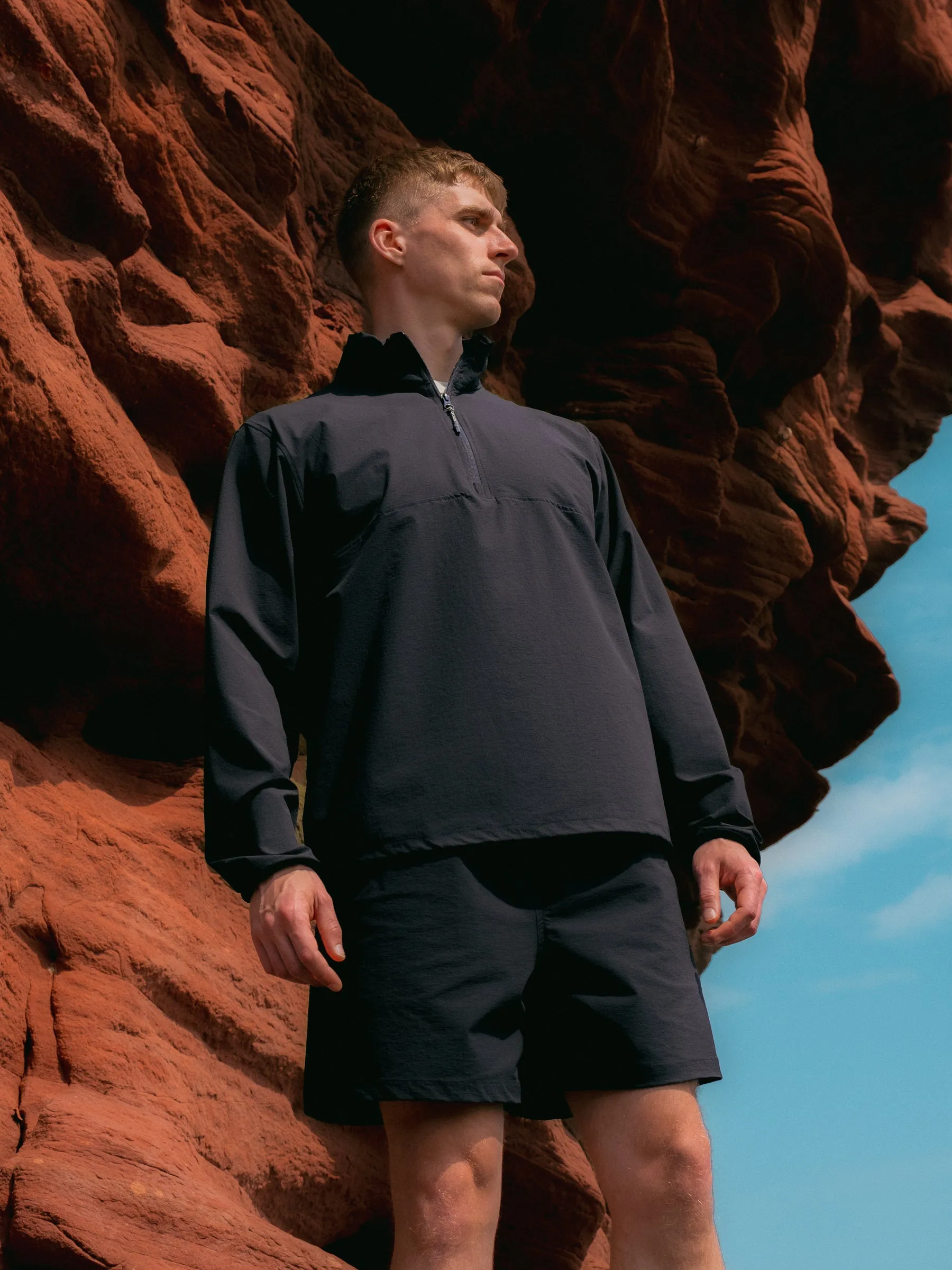 Aberfeldy Windbreaker in Navy CORDURA® Stretch Ripstop sold by Kestin product image thumbnail 2