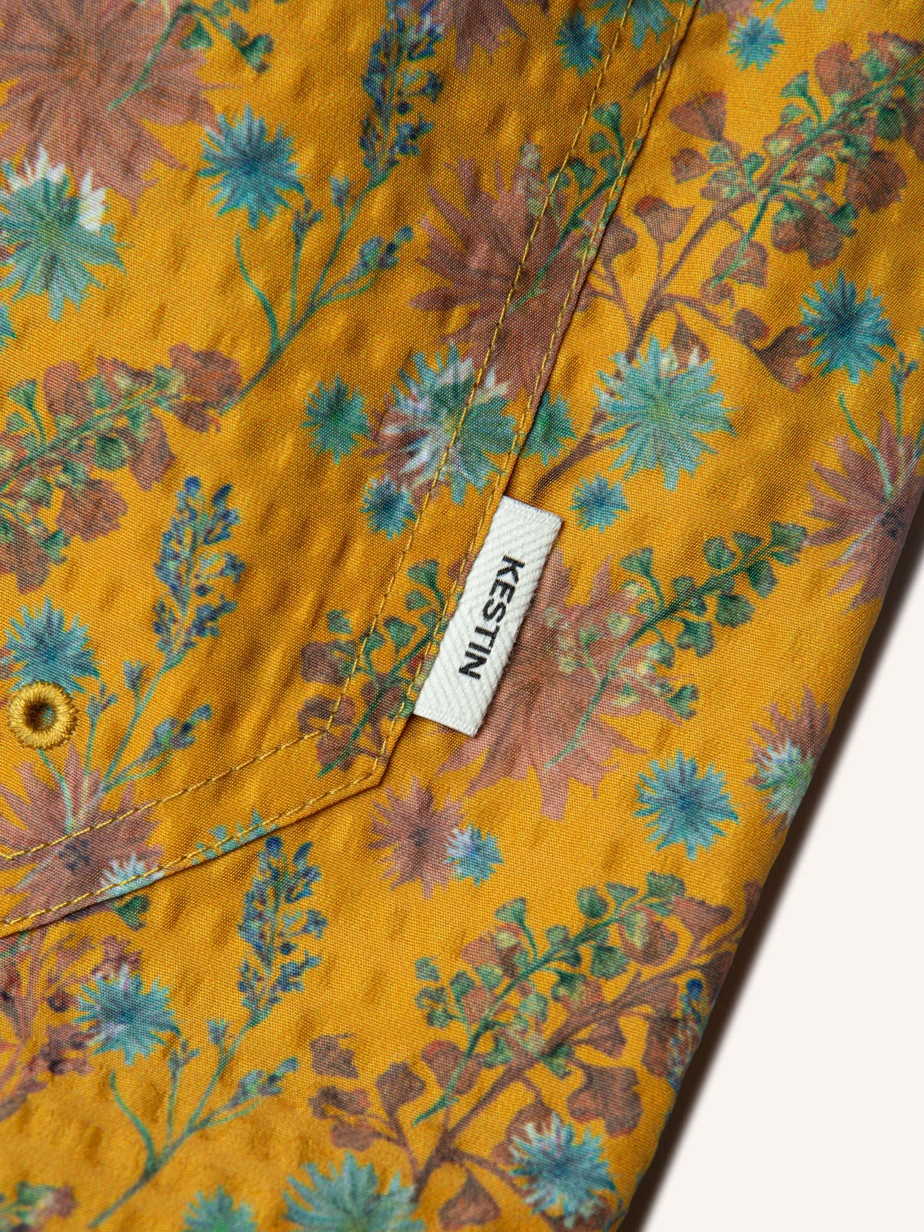 Seacliff Swim Short in Ochre Thistle Print SEAQUAL® Yarn sold by Kestin product image thumbnail 5