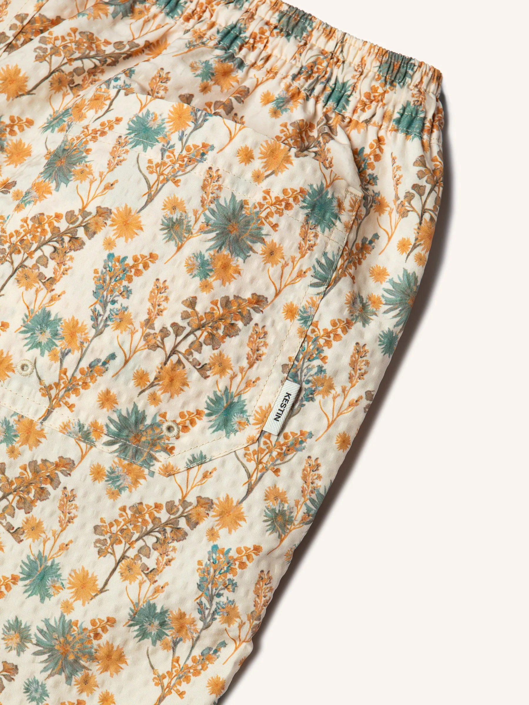 Seacliff Swim Short in Ecru Thistle Print SEAQUAL® Yarn sold by Kestin product image thumbnail 4