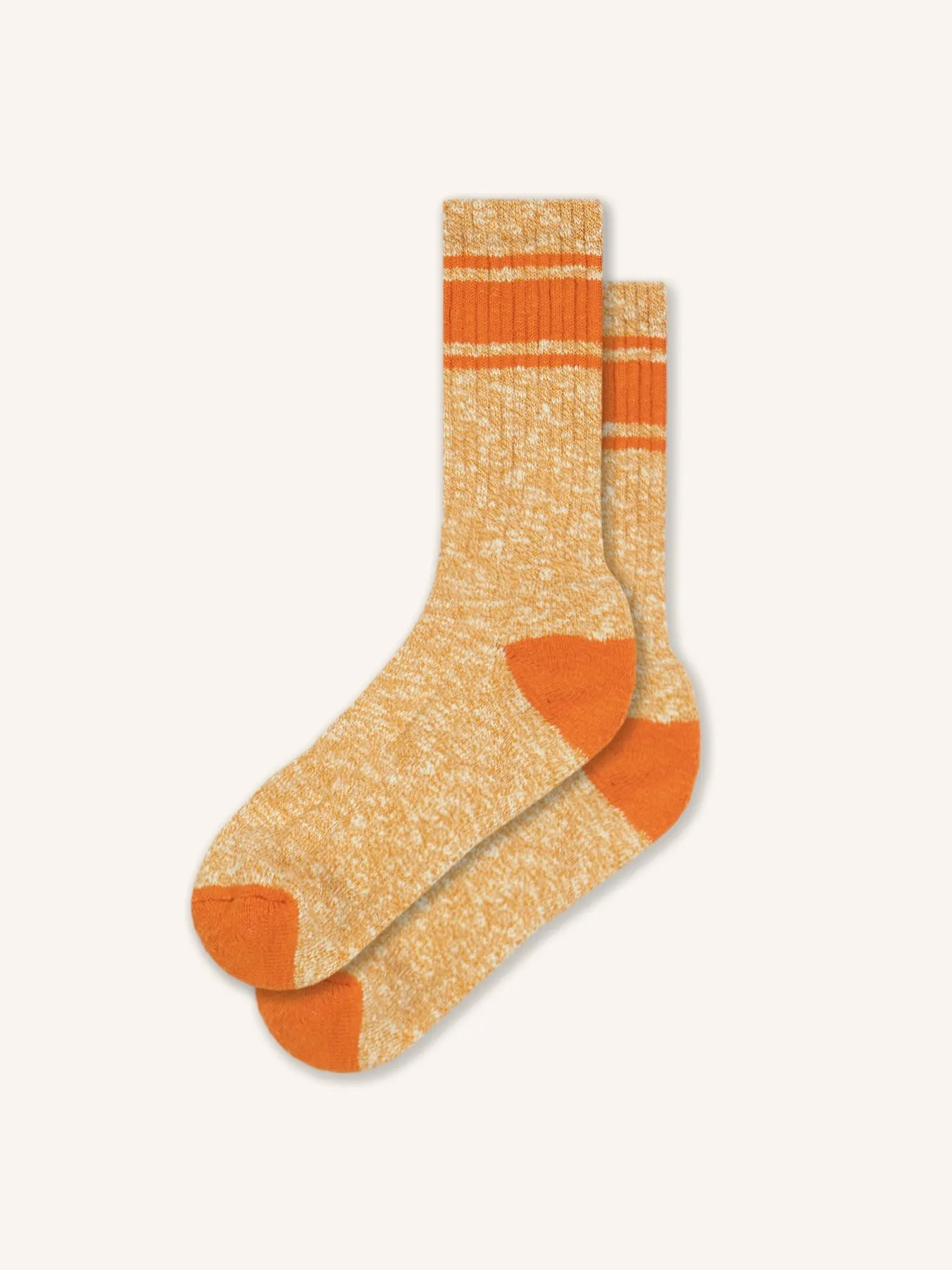 Elgin Cotton Sock in Rust Marl / Tangerine sold by Kestin