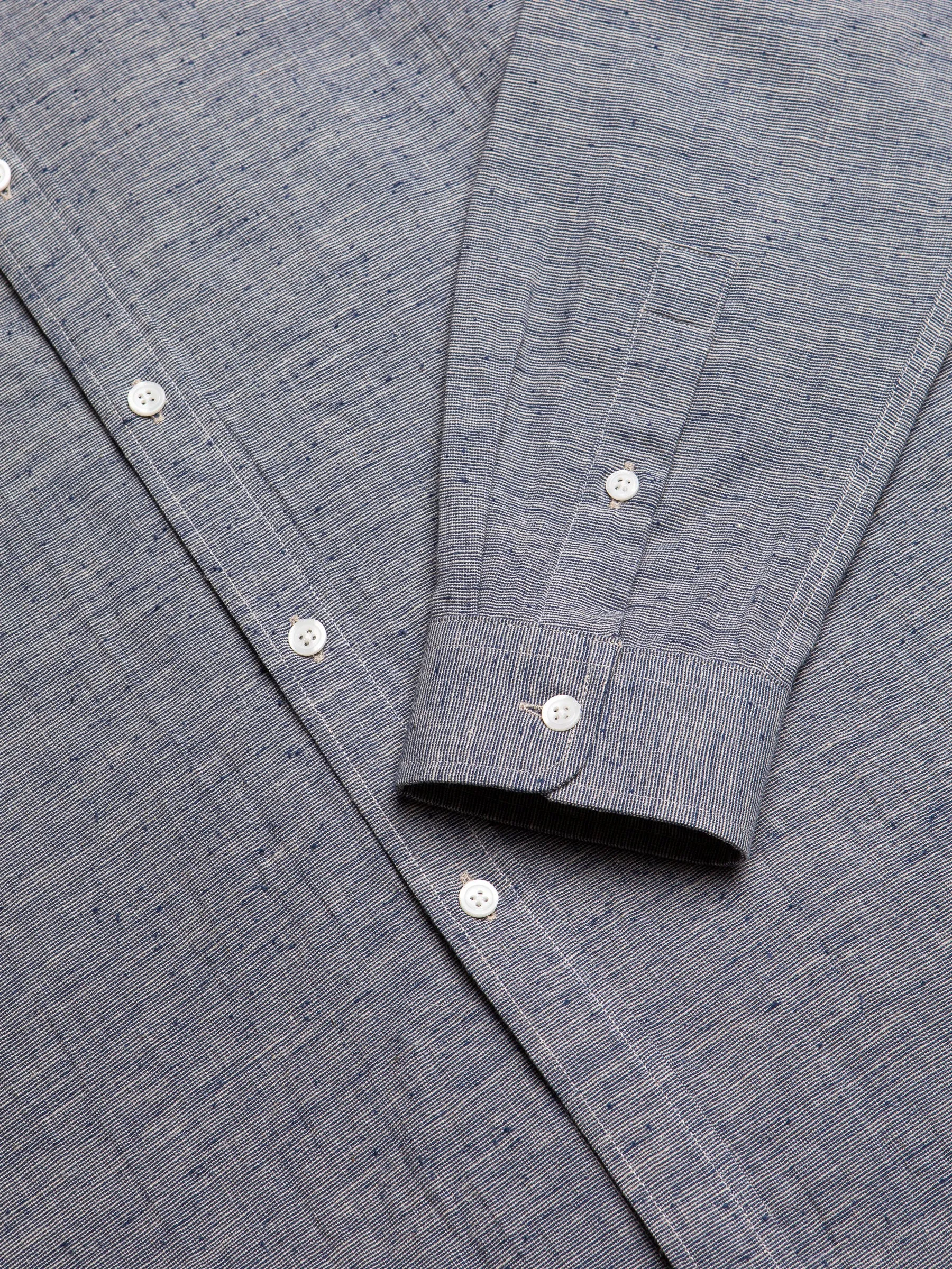 Dirleton Shirt in Blue Japanese Cotton Slub sold by Kestin product image thumbnail 5