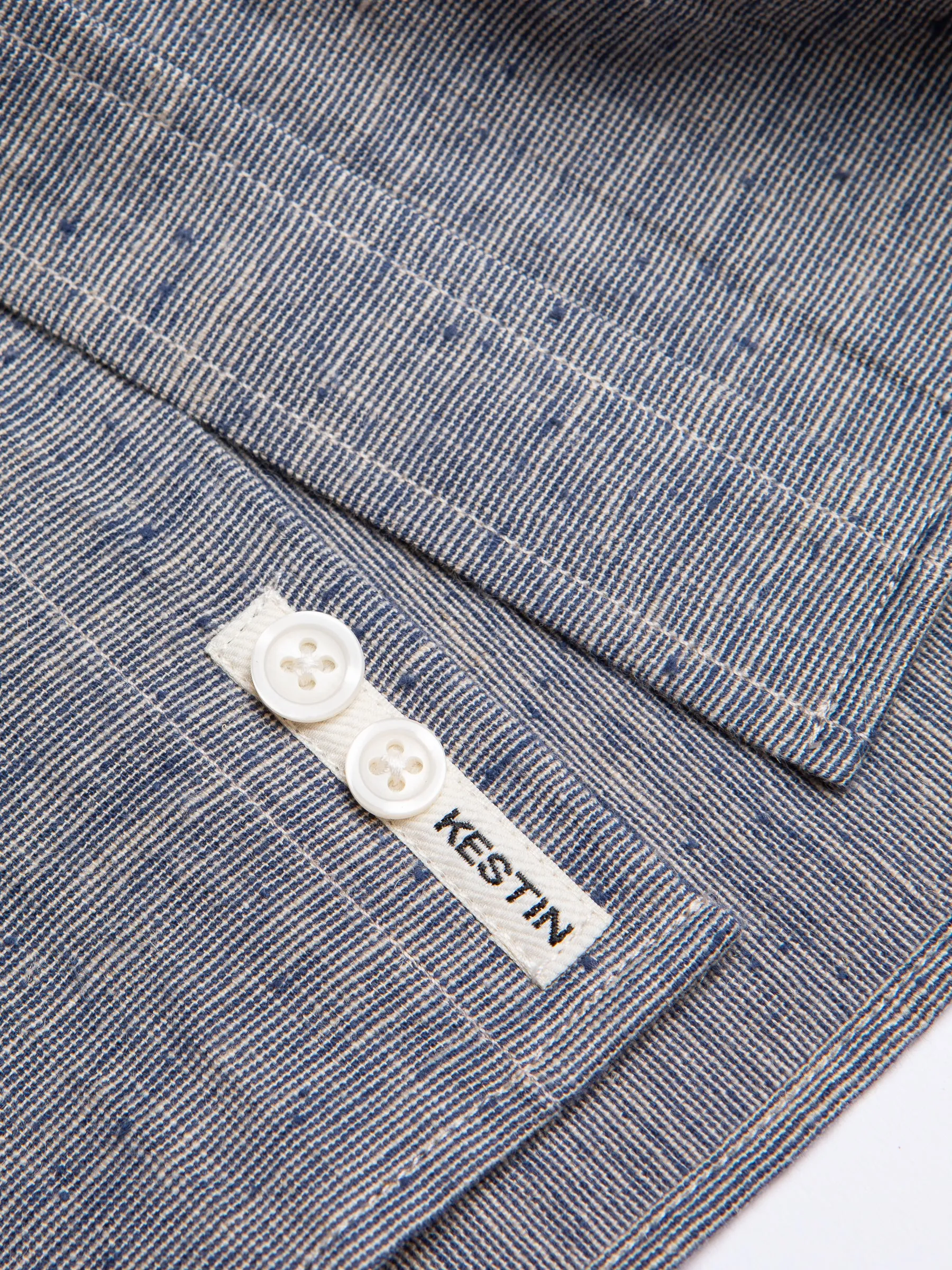 Dirleton Shirt in Blue Japanese Cotton Slub sold by Kestin product image thumbnail 2