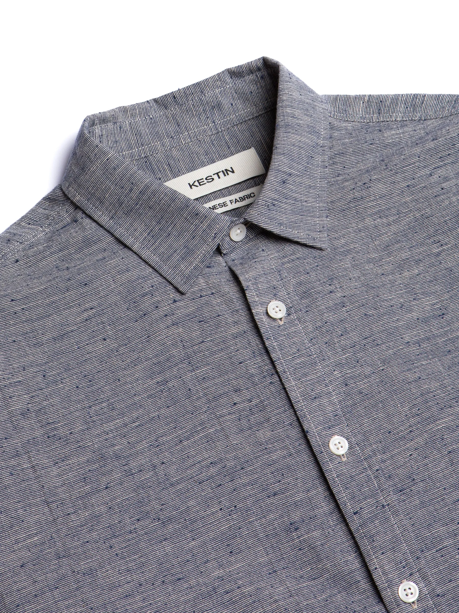 Dirleton Shirt in Blue Japanese Cotton Slub sold by Kestin product image thumbnail 4