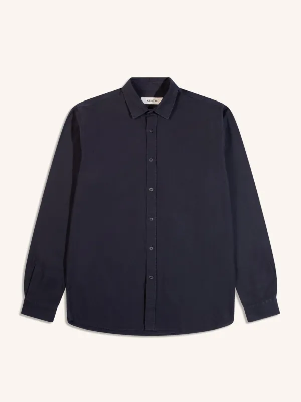 Dirleton Shirt in Midnight sold by Kestin