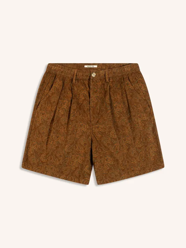 Mhor Short in Rust Japanese Paisley made by Kestin