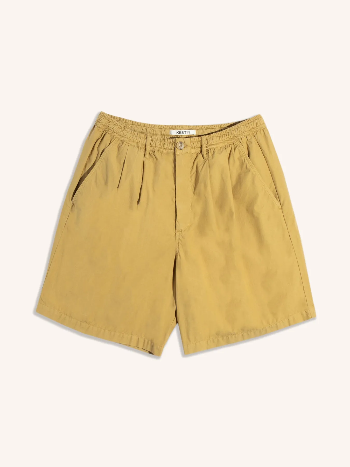 Mhor Short in American Tan Cotton Poplin sold by Kestin