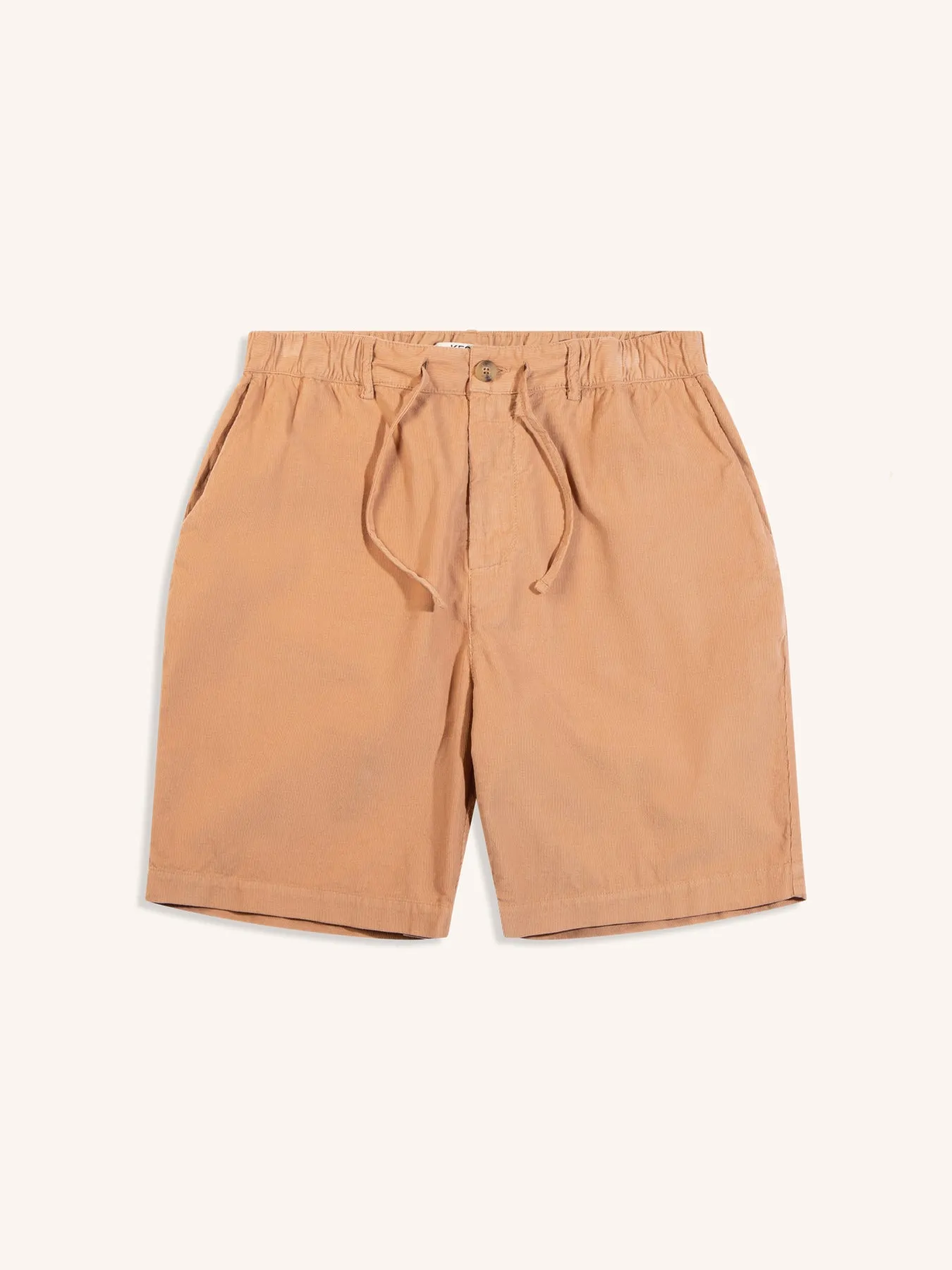 Inverness Short in Terracotta Needle Cord sold by Kestin