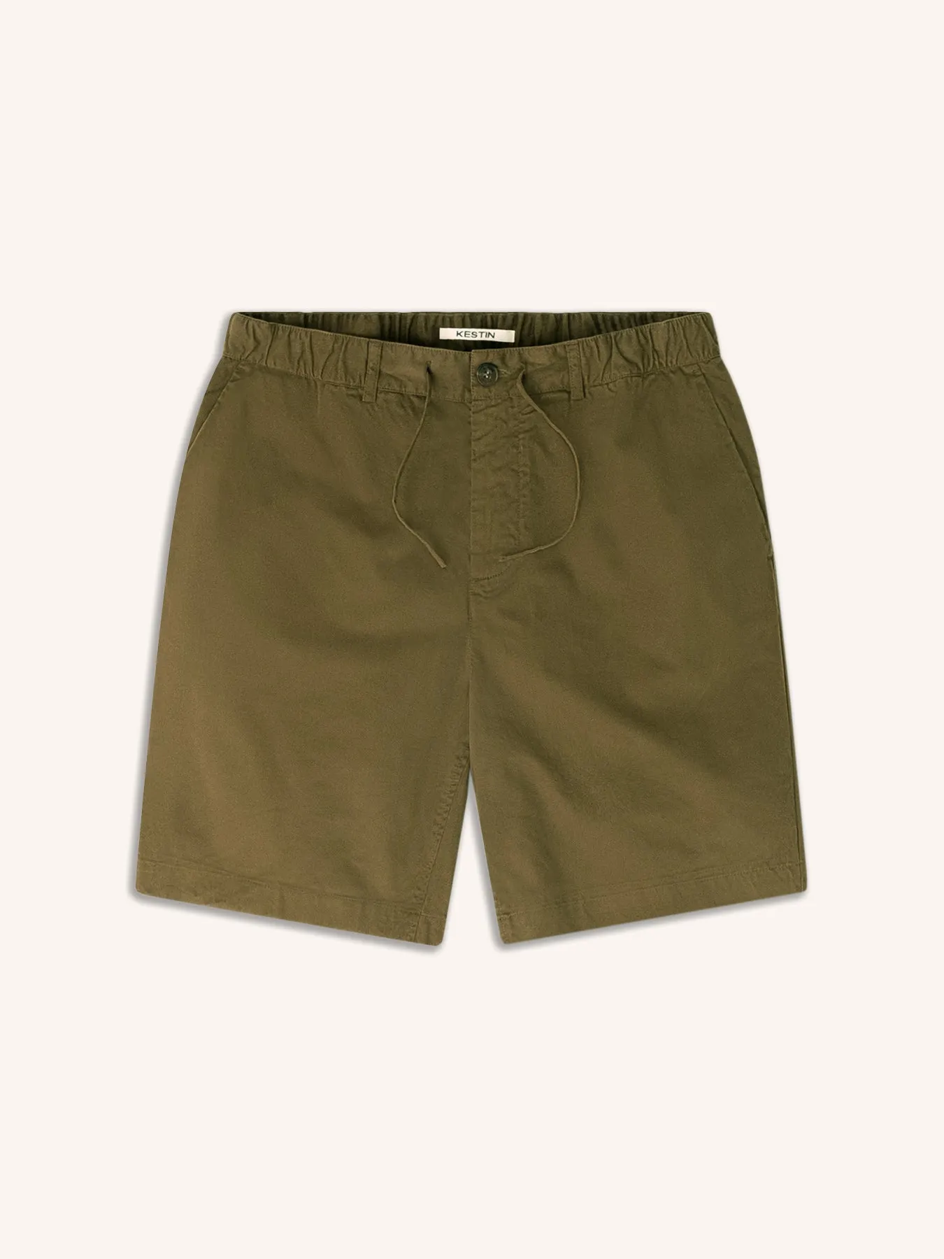 Inverness Short in Olive Cotton Twill sold by Kestin