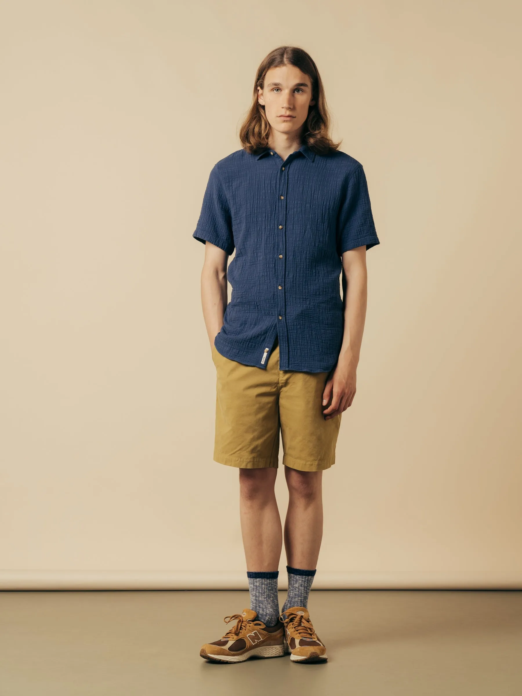 Inverness Short in American Tan Cotton Twill sold by Kestin product image thumbnail 2