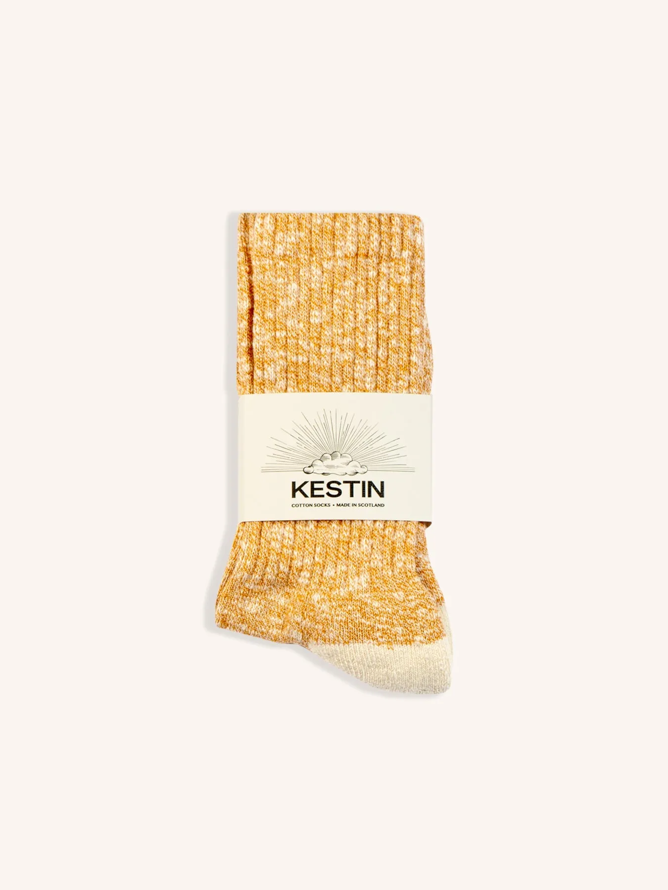 Elgin Cotton Sock in Orange Marl sold by Kestin product image thumbnail 3