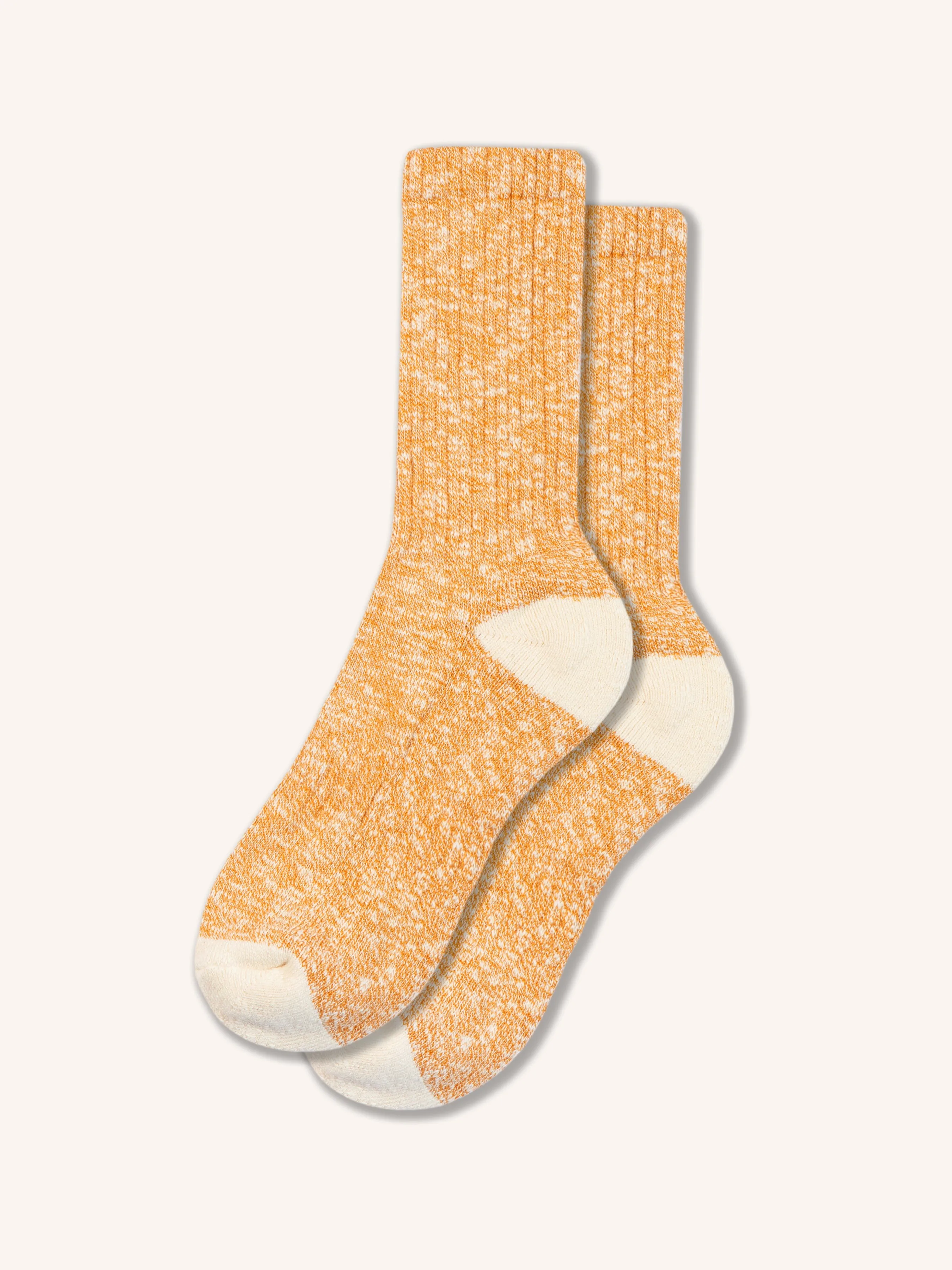 Elgin Cotton Sock in Orange Marl sold by Kestin