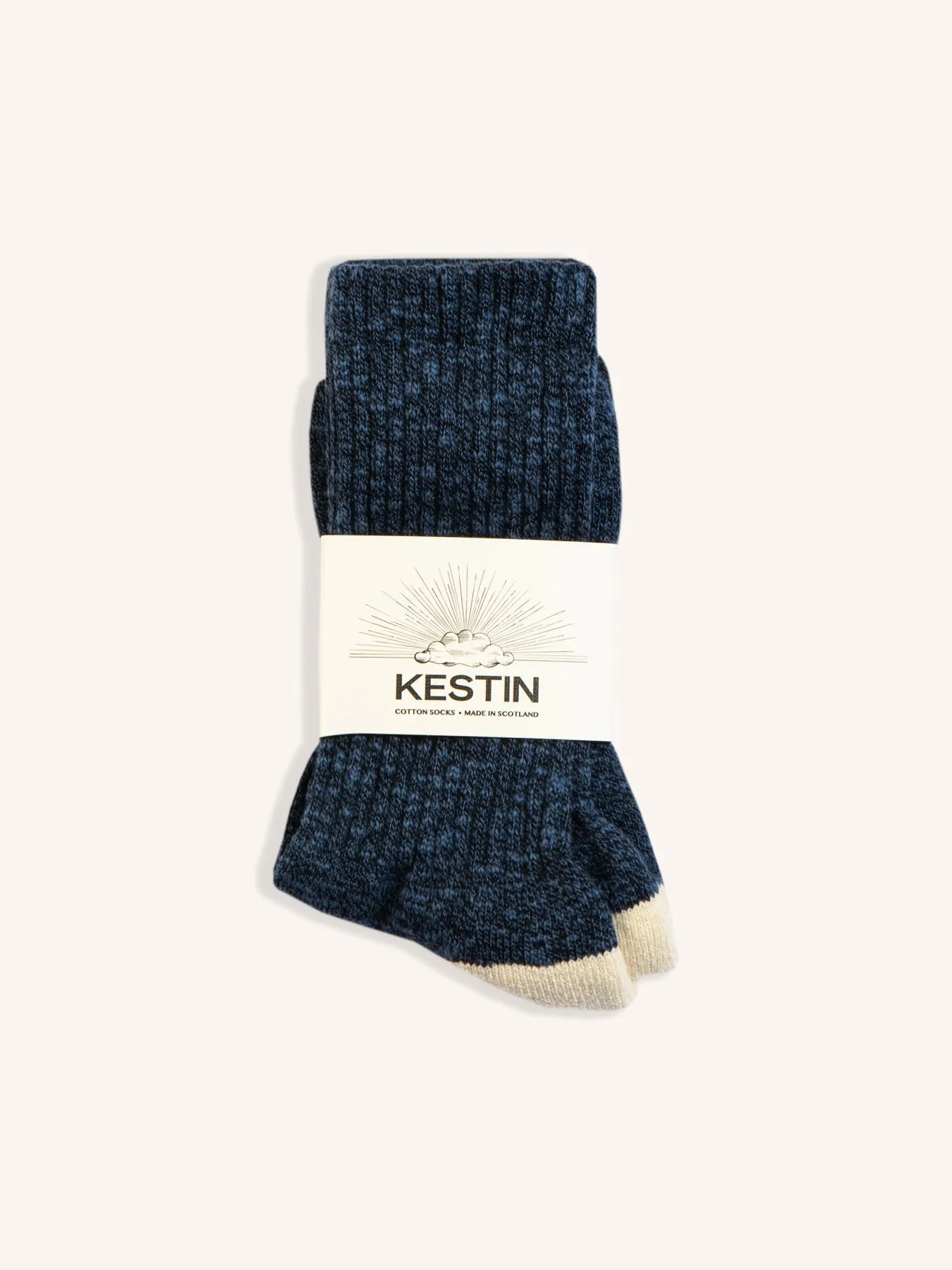Elgin Cotton Sock in Navy Marl sold by Kestin product image thumbnail 2