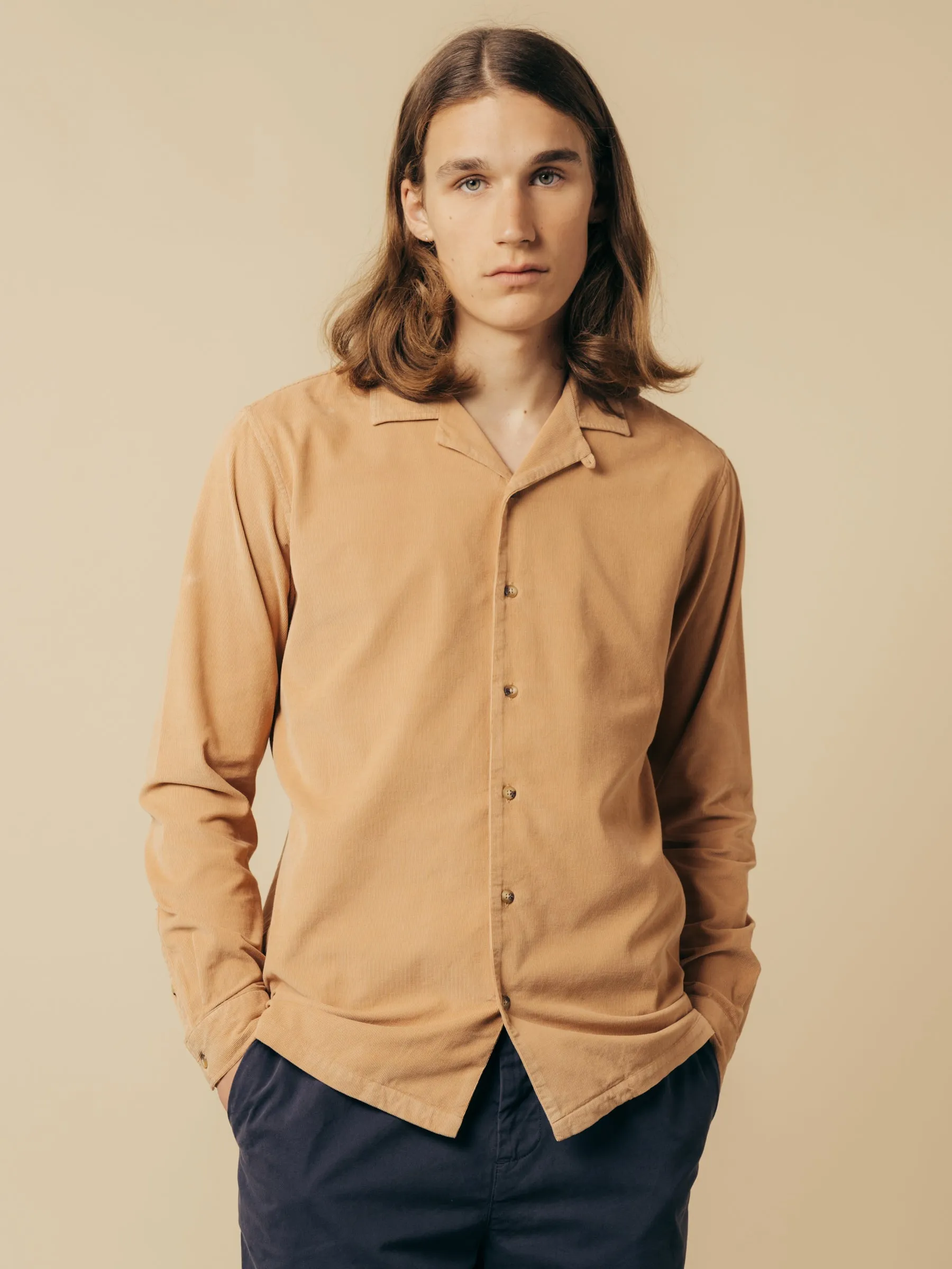 Tain Shirt in Terracotta Organic Fine Cord sold by Kestin product image thumbnail 2