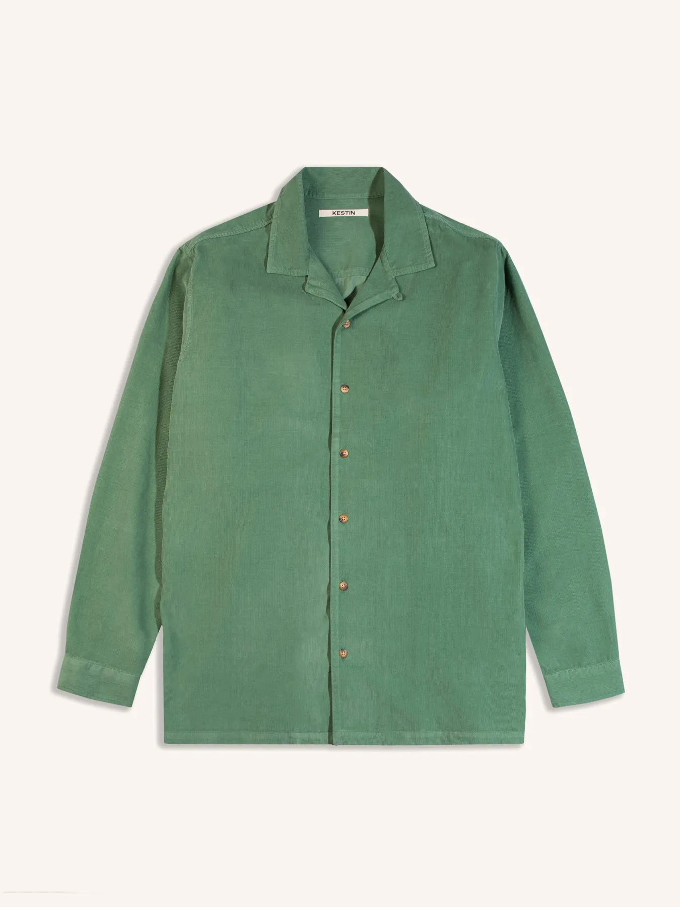 Tain Shirt in Fern Organic Fine Cord sold by Kestin