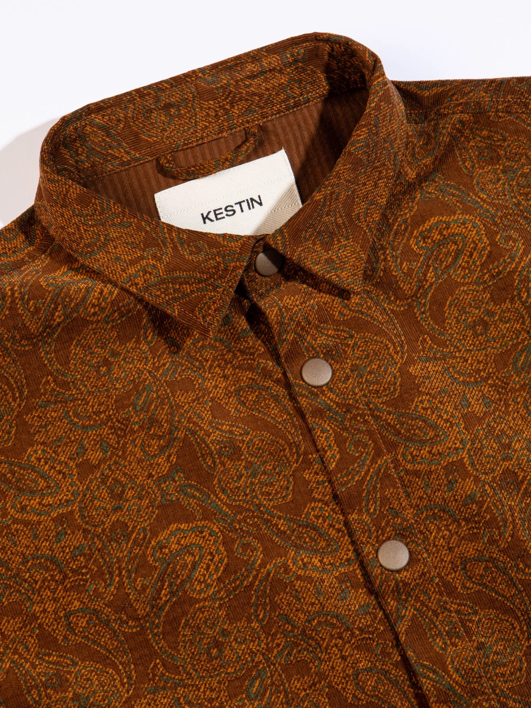 Armadale Coach Jacket in Rust Japanese Paisley sold by Kestin product image thumbnail 4