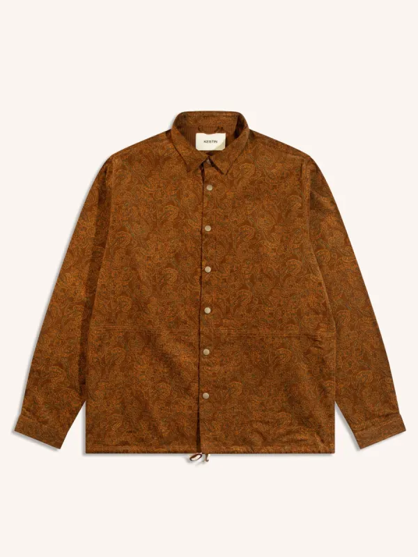 Armadale Coach Jacket in Rust Japanese Paisley made by Kestin