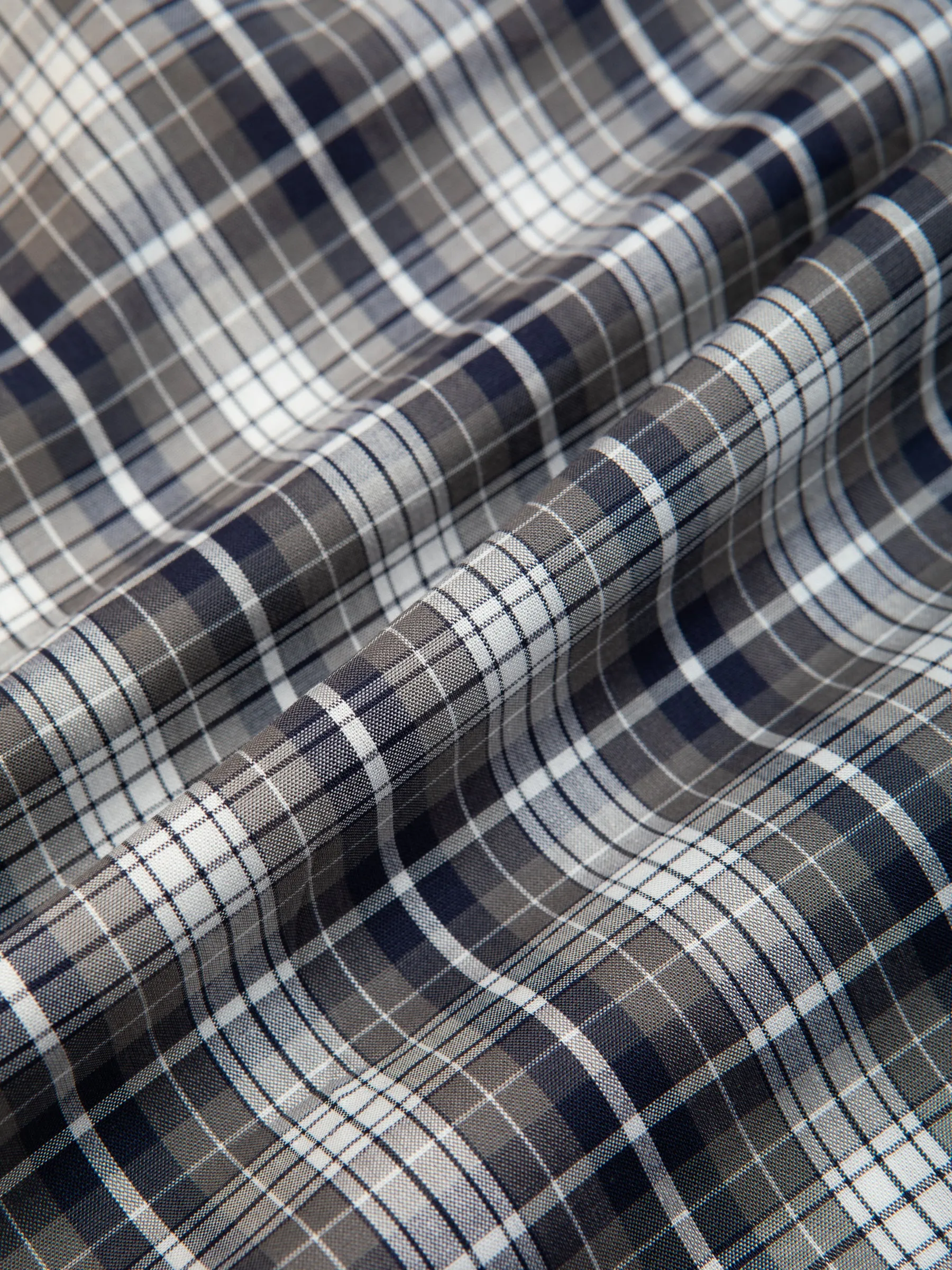 Port O Leith Boxer in Navy / Brown Check Italian Cotton sold by Kestin product image thumbnail 3