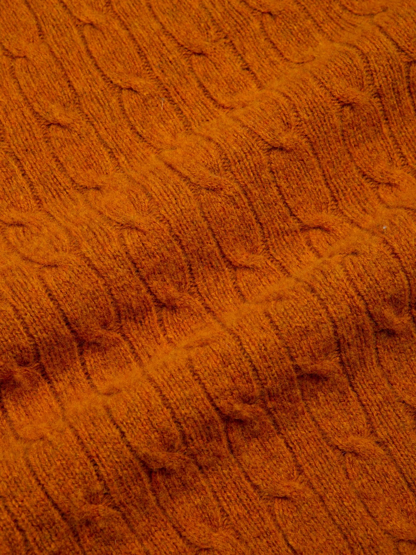 Galloway Cable Knit in Tangerine Lambswool sold by Kestin product image thumbnail 3