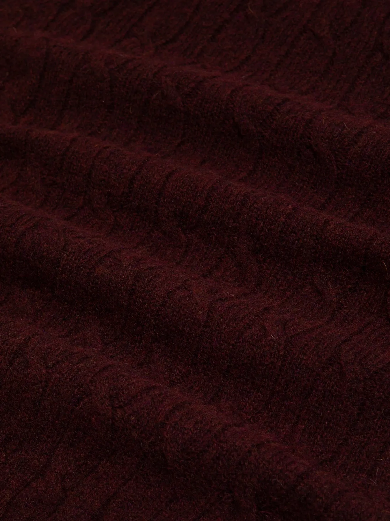 Galloway Cable Knit in Maroon Lambswool sold by Kestin product image thumbnail 4