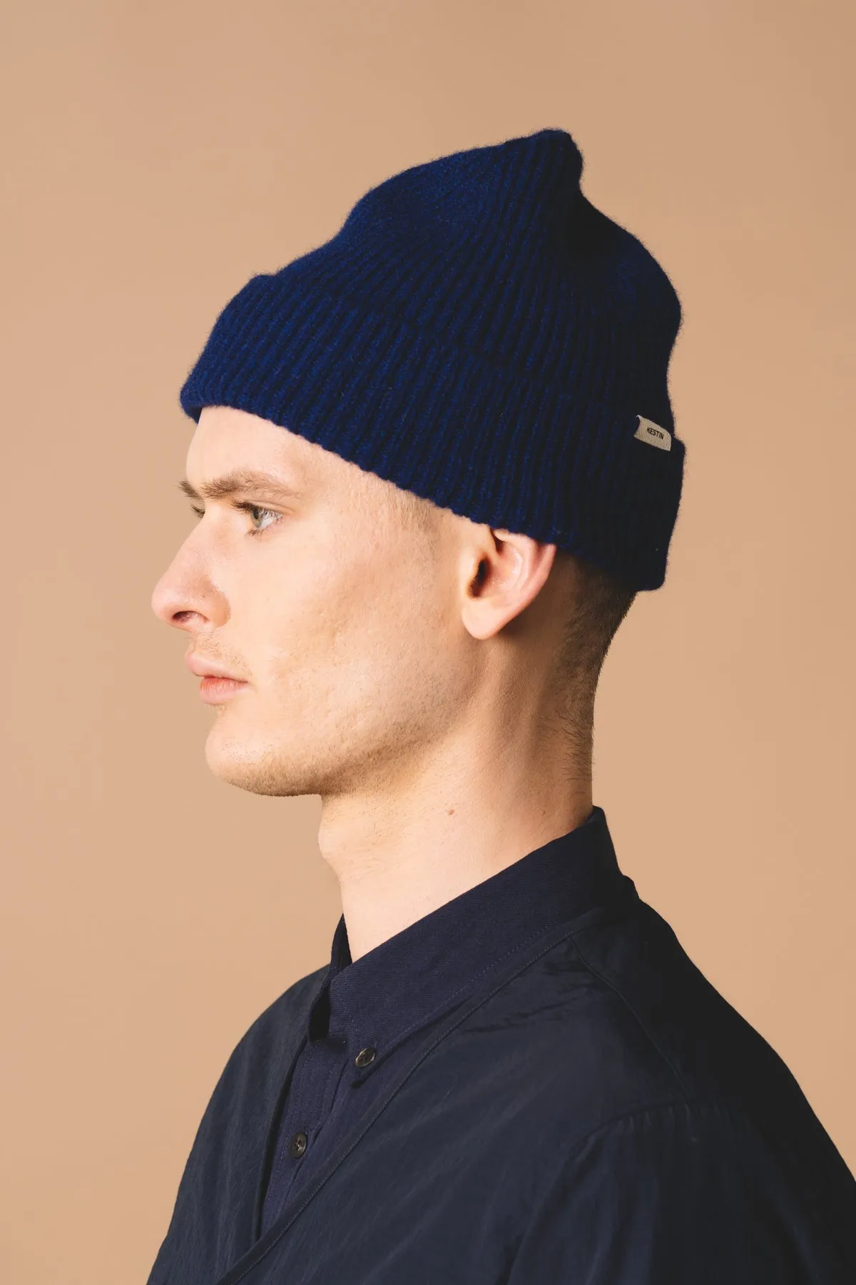 Spey Beanie in Royal Blue Lambswool sold by Kestin product image thumbnail 3