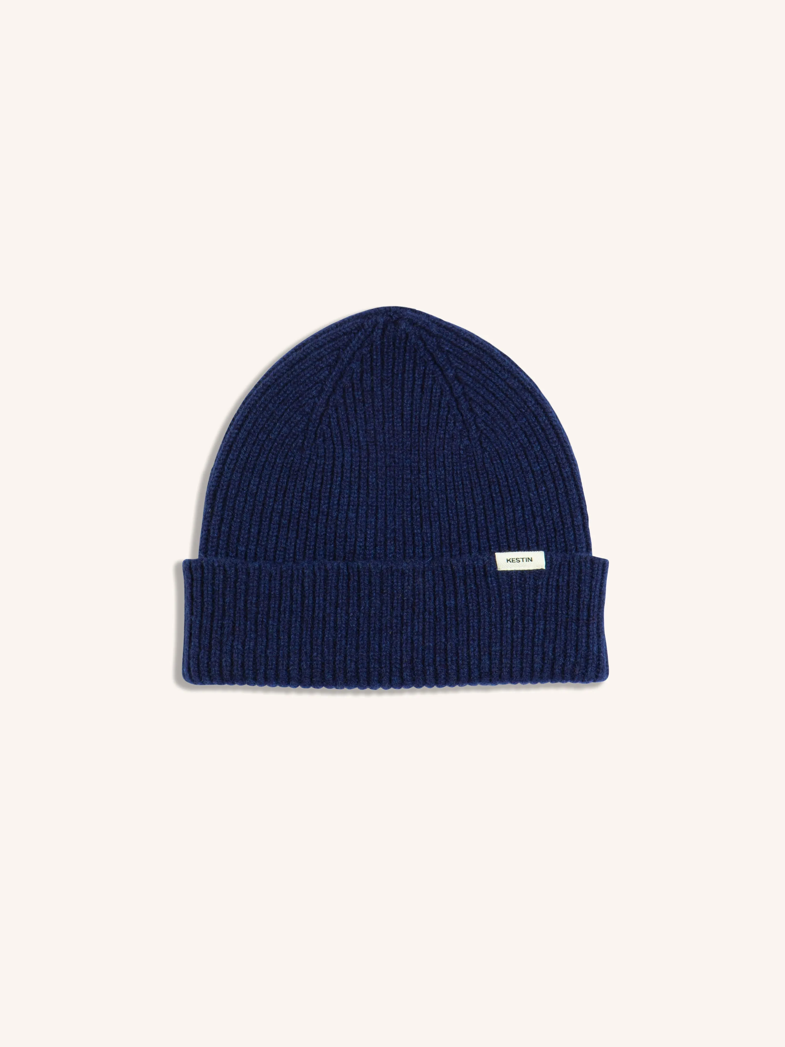 Spey Beanie in Royal Blue Lambswool sold by Kestin