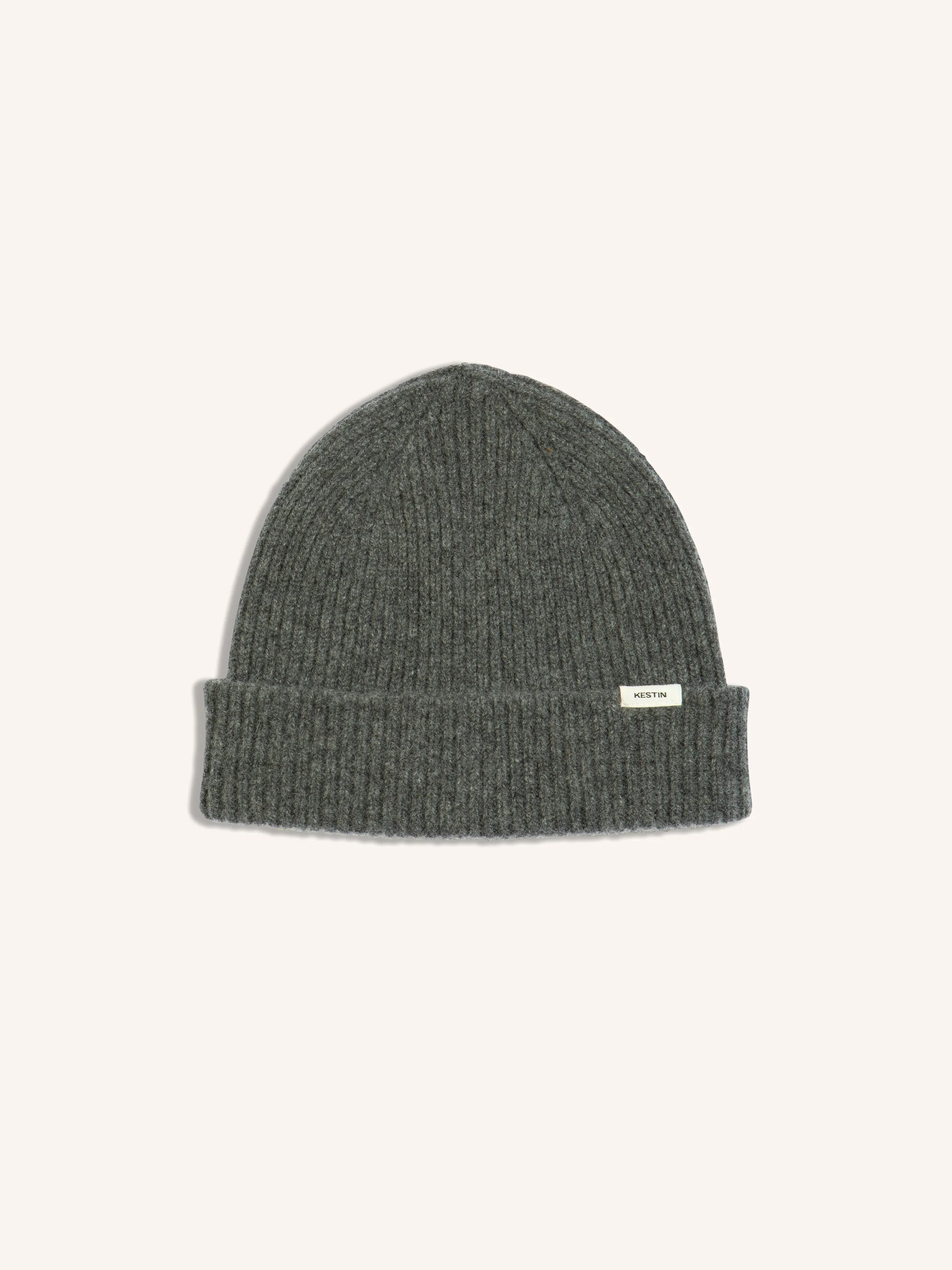 Spey Beanie in Charcoal Lambswool sold by Kestin