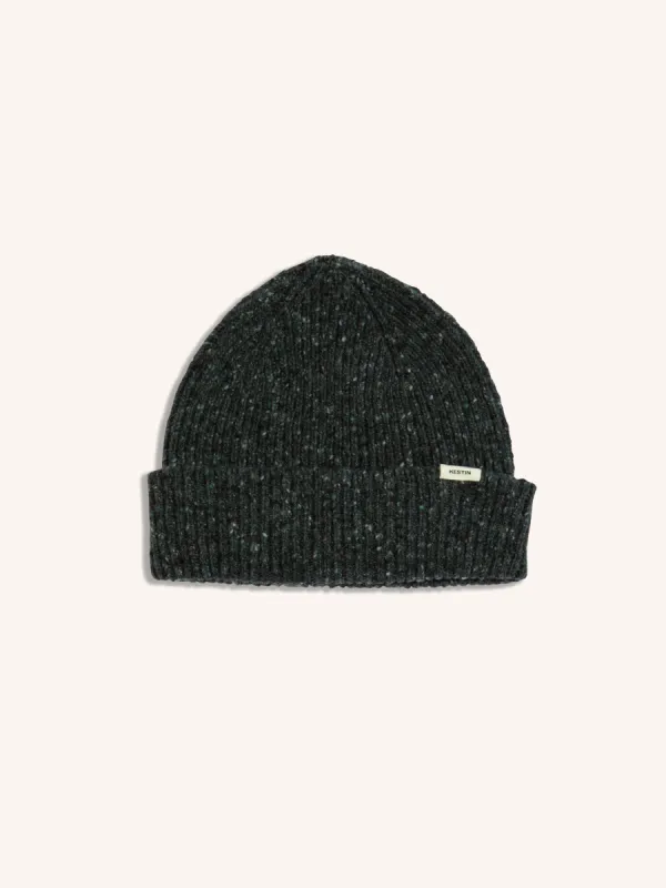 Kilpatrick Beanie in Dark Charcoal Merino Wool made by Kestin