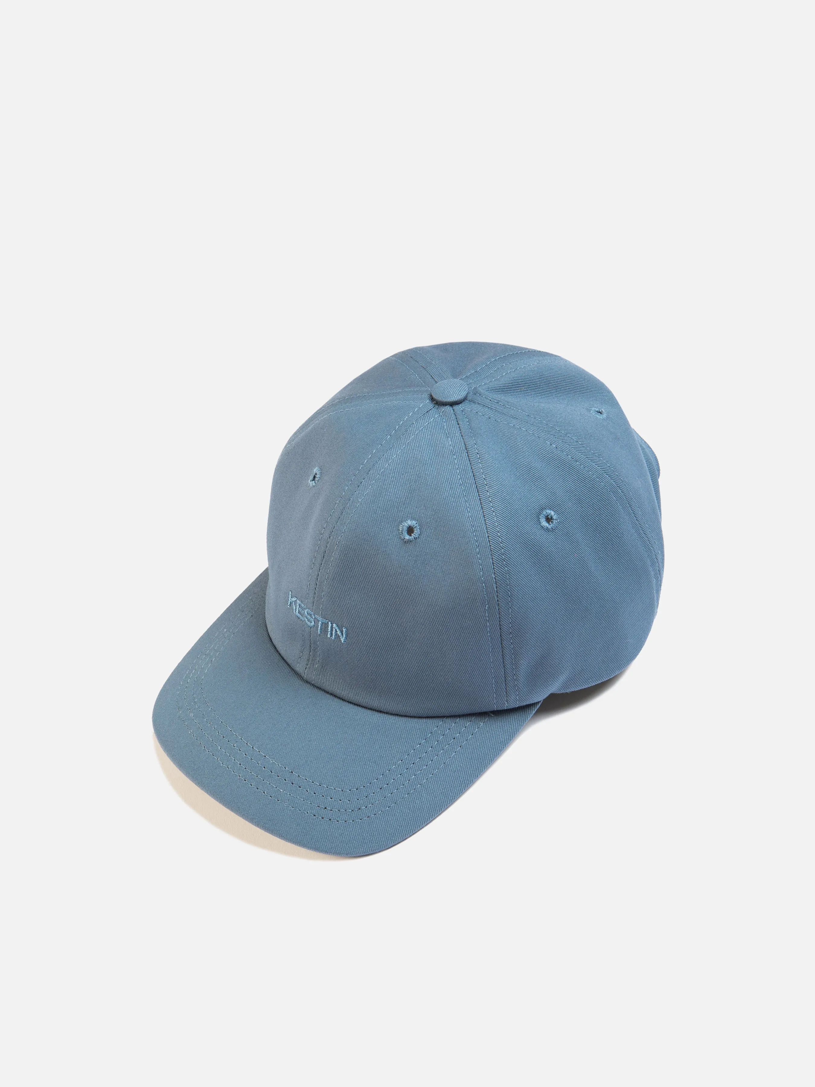 Logo Cap in Blue Cotton Twill sold by Kestin product image thumbnail 4