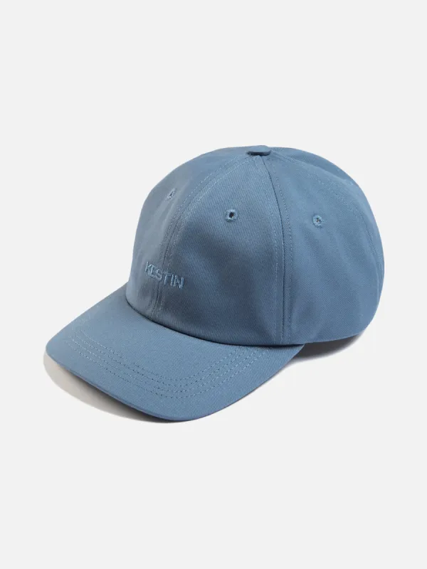 Logo Cap in Blue Cotton Twill made by Kestin