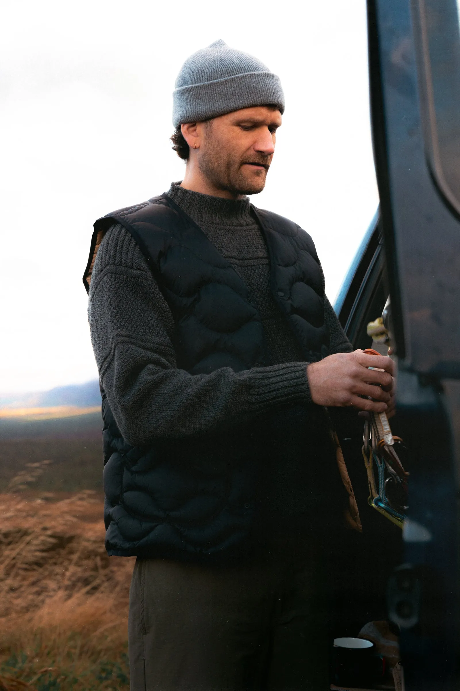 Cuillin Down Vest in Black Recycled Ripstop sold by Kestin product image thumbnail 4