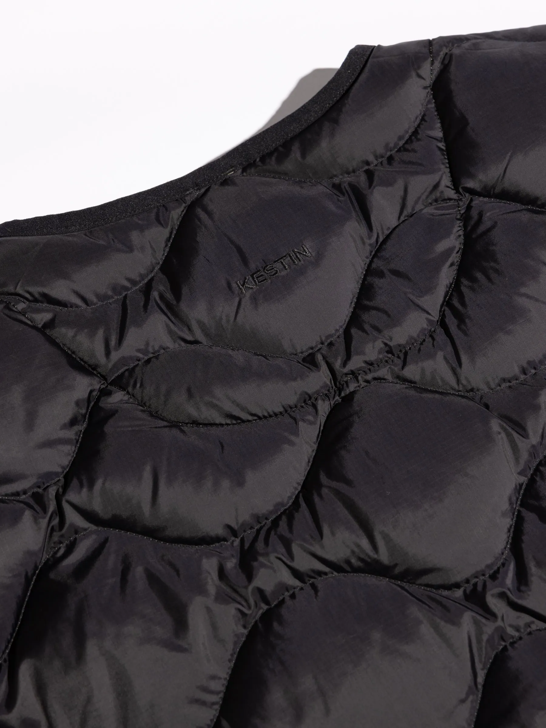 Cuillin Down Vest in Black Recycled Ripstop sold by Kestin product image thumbnail 5